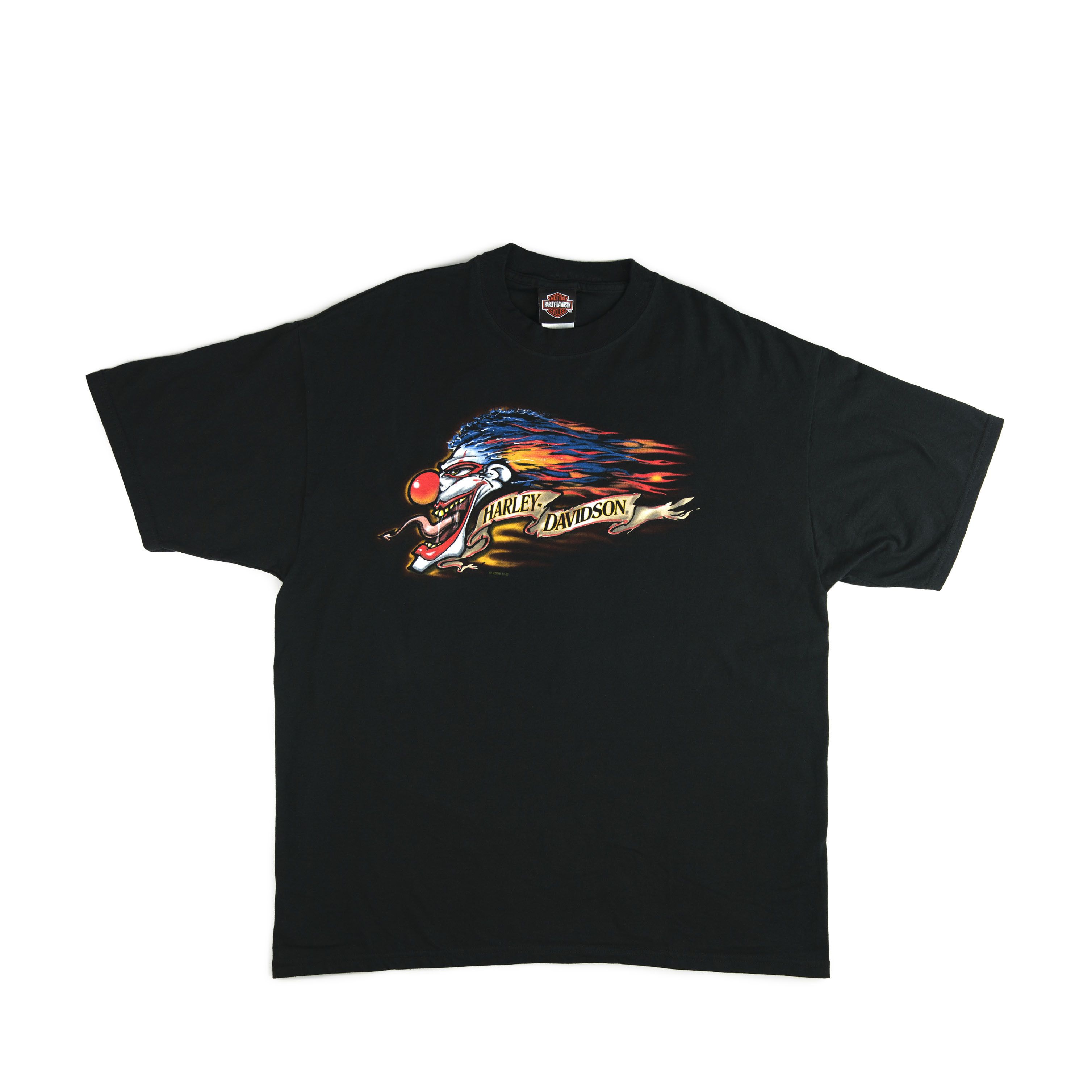 Harley Davidson × Vintage Vintage 2006 Harley Davidson Clown Tee Shirt Size US XL / EU 56 / 4 - 1 Thumbnail