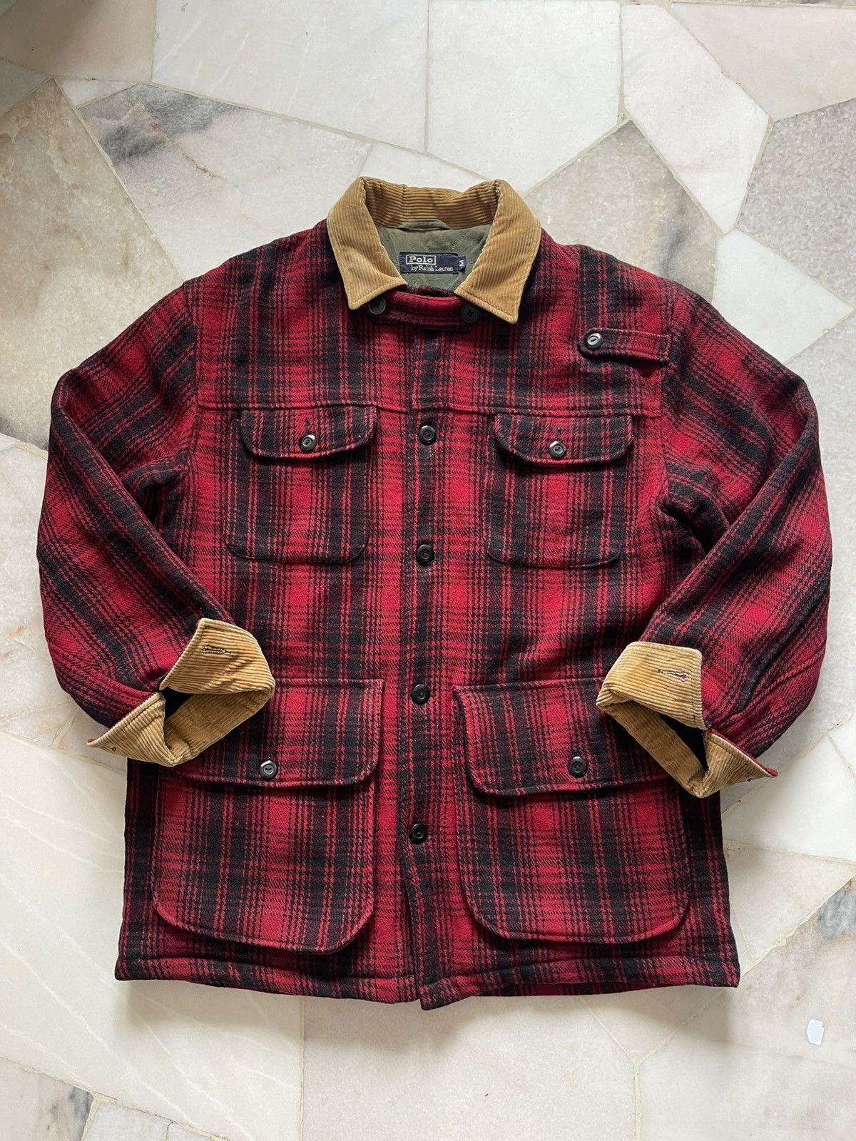 Polo Ralph Lauren 90s Polo Ralph Lauren Buffalo Plaid Heavy Wool Jacket 96 Size US L / EU 52-54 / 3 - 1 Thumbnail