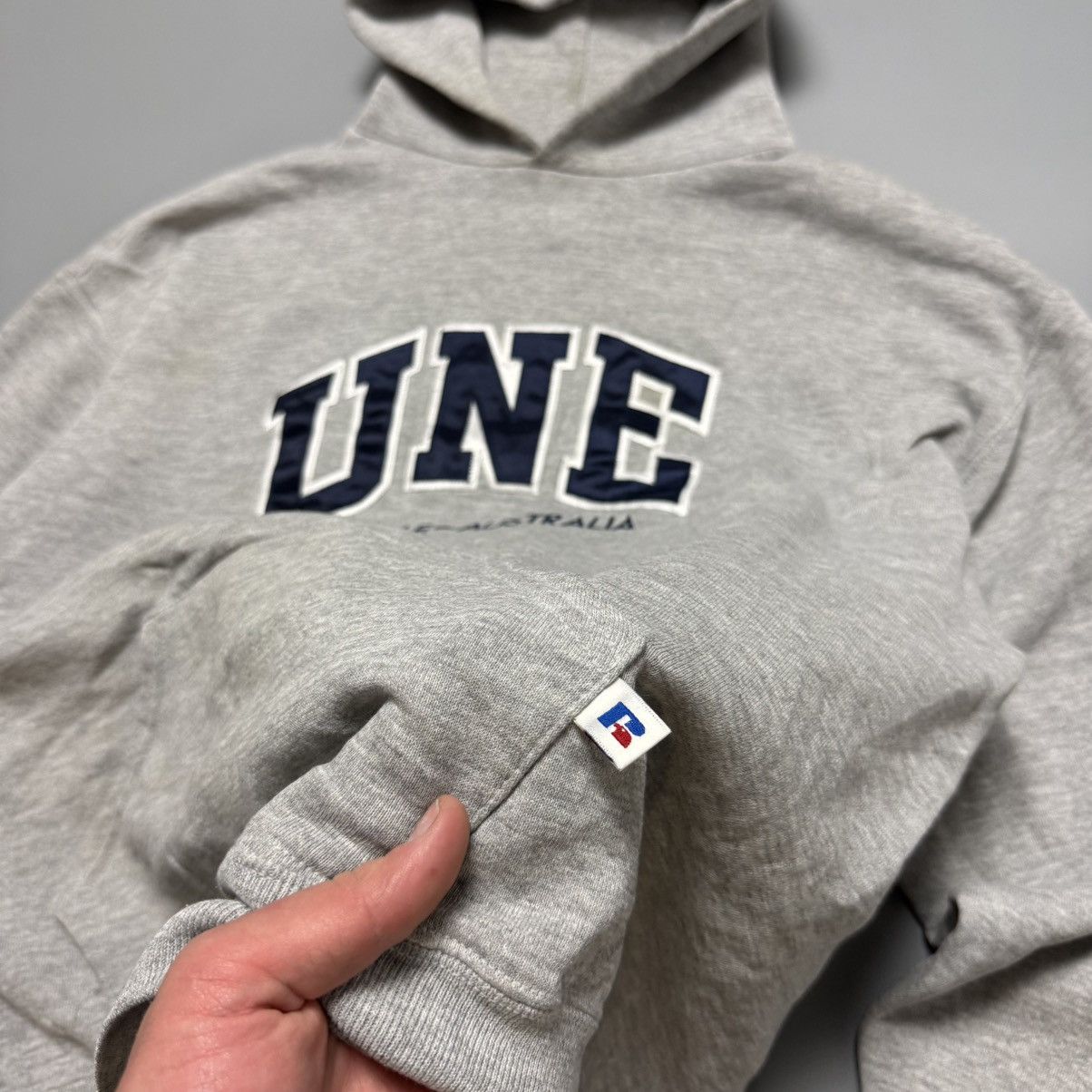 Russell Athletic Vintage Russel Une University Hood Y2K Size US L / EU 52-54 / 3 - 3 Thumbnail