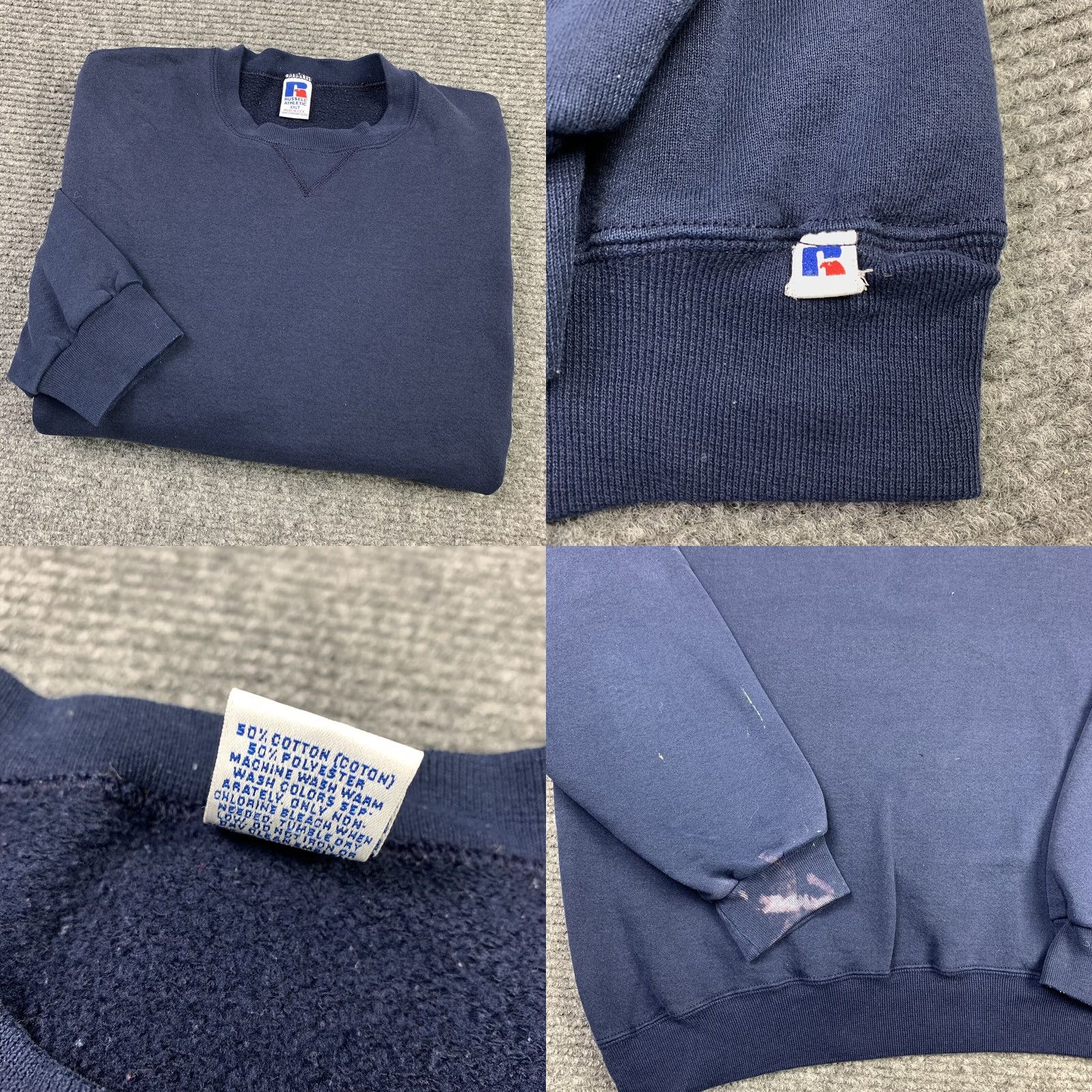 Russell Athletic VINTAGE Russell Athletic Sweatshirt Crewneck Blue 2XLT Grunge 90s Mens Big & Tall Size US XXL / EU 58 / 5 - 8 Thumbnail