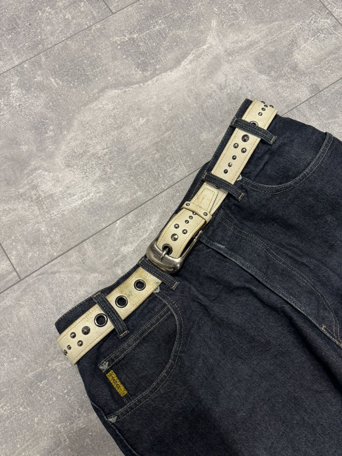 Miu Miu vintage leather belt archival Y2K Number Nine style