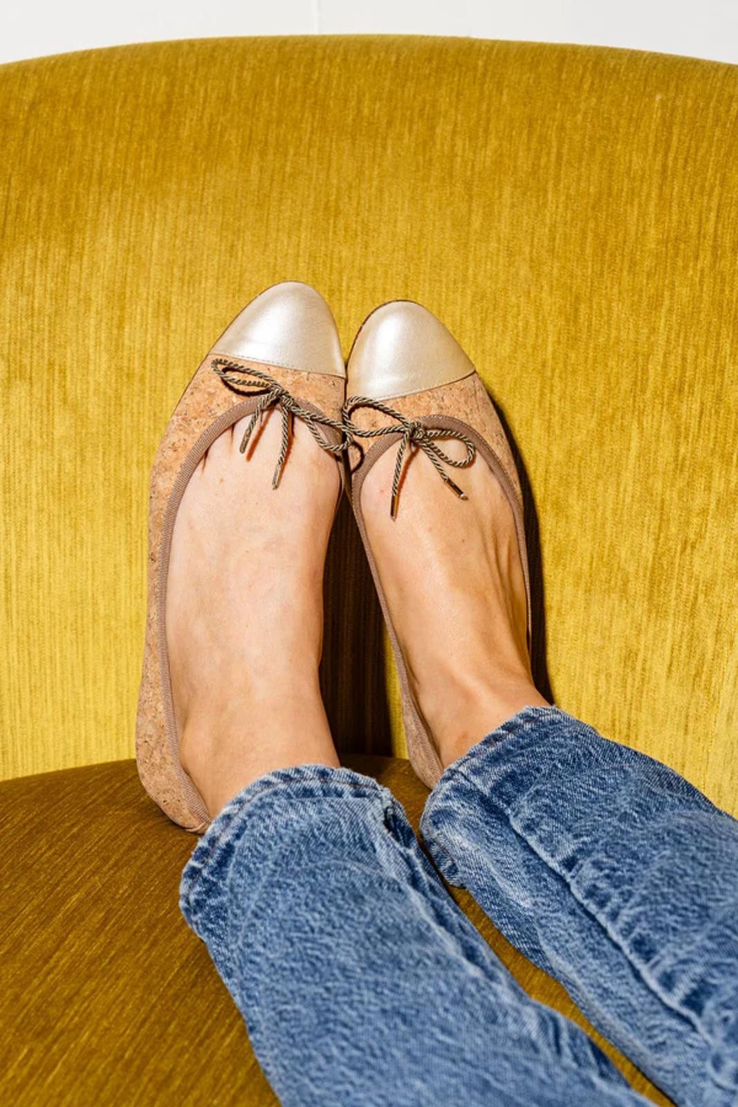 Designer Paul Mayer Attitudes Love Cork Ballet Flat - Size 6.5B -NIB Size US 6.5 / IT 36.5 - 6 Thumbnail