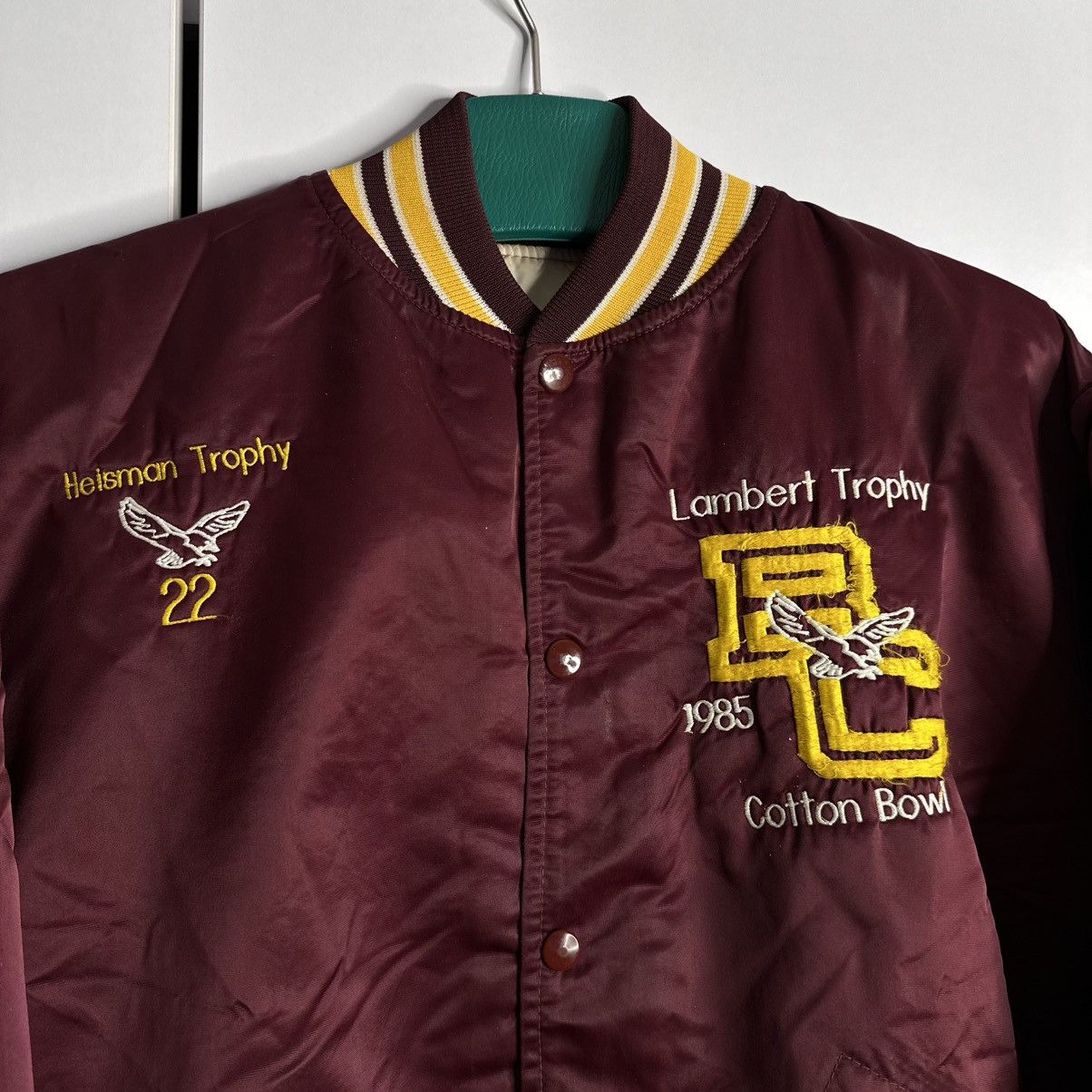 Vintage Vintage Boston College Doug Flutie 1985 Jacket Bomber Rare Size US M / EU 48-50 / 2 - 2 Thumbnail