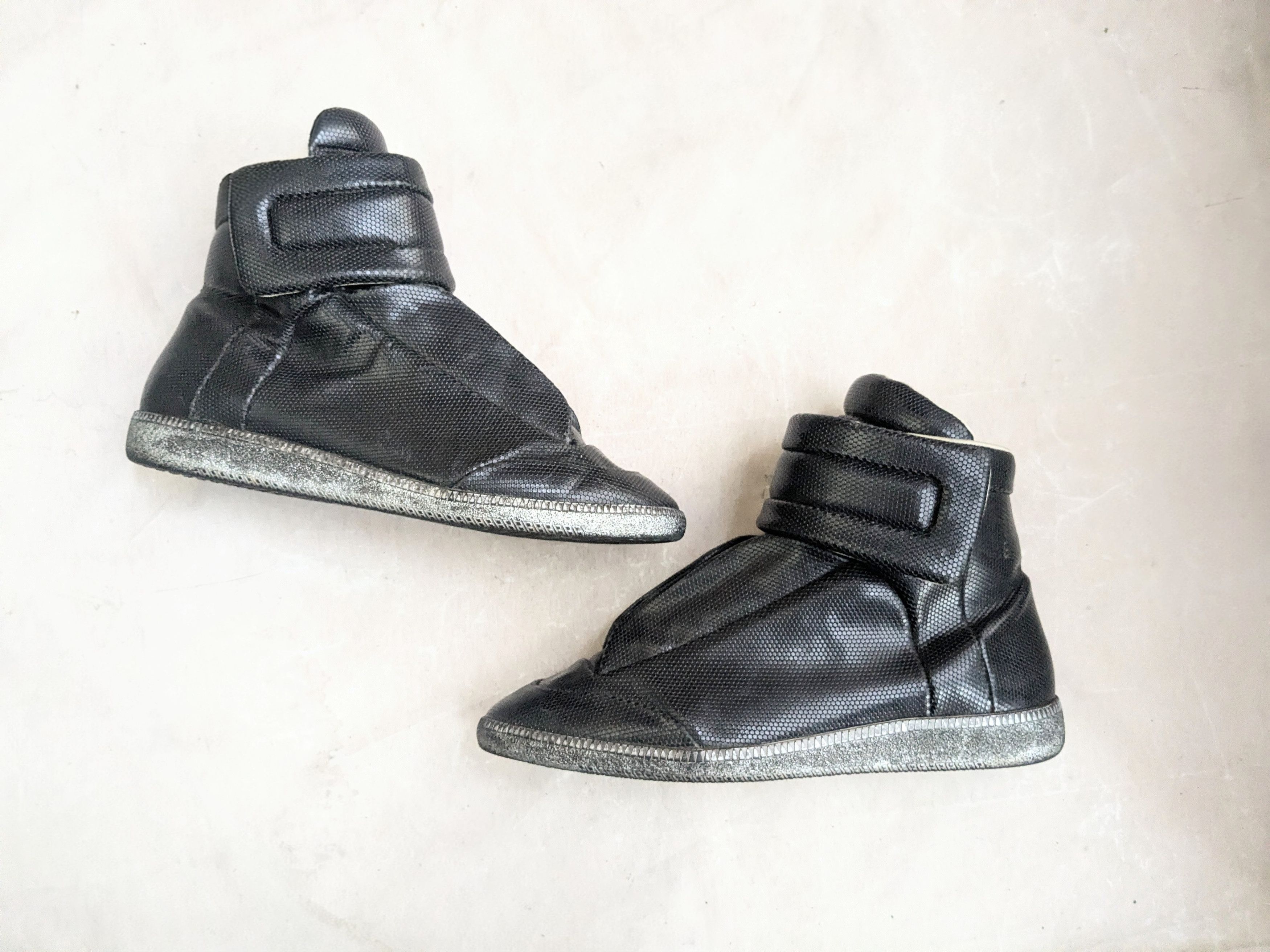 Maison Margiela Maison Margiela Future Black Metallic 12 45 High Tops Size US 12 / EU 45 - 1 Thumbnail