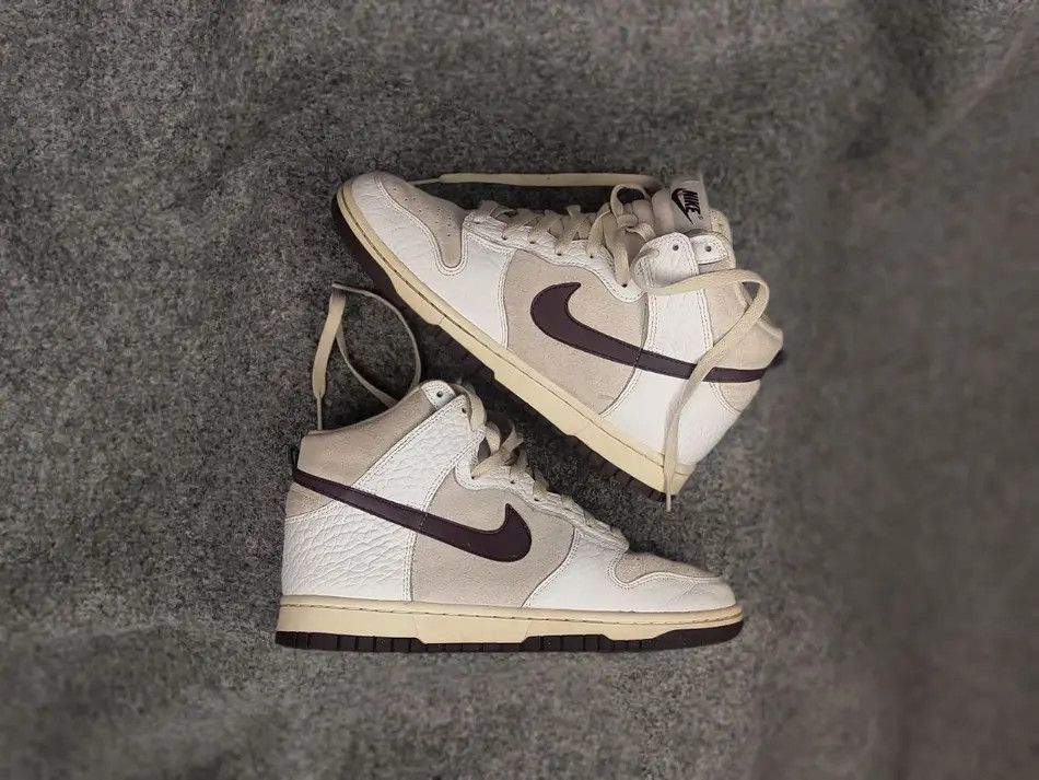 Nike Nike Dunk High Light Orewood Brown Women's Leather Sneakers Size US 8.5 / IT 38.5 - 2 Thumbnail