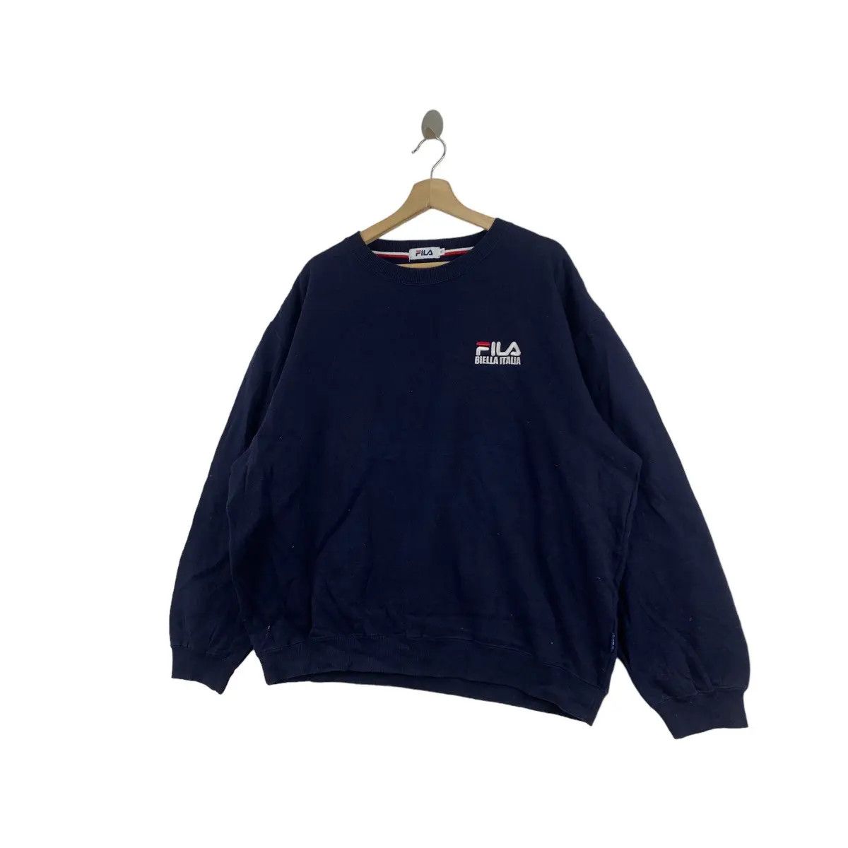 Fila Vintage FILA BIELLA ITALIA Embroidered Logo Sweatshirt Size 3XL / US 20-22 - 3 Thumbnail