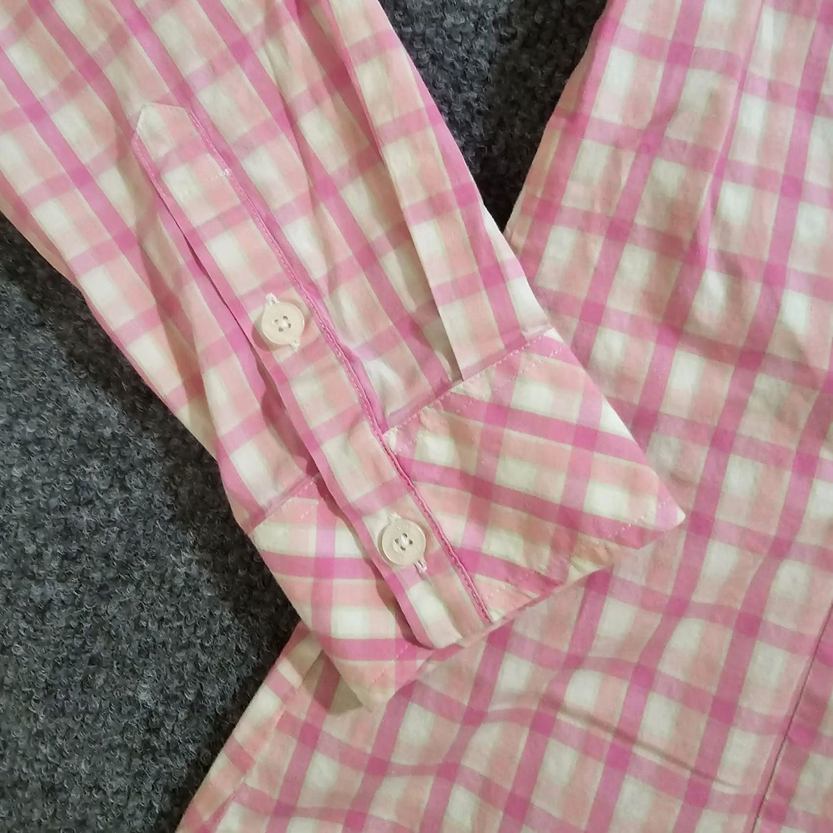 Lilly Pulitzer Lilly Pulitzer Top Womens 6 Pink Plaid Long Sleeve Button Classic Career Shirt Size M / US 6-8 / IT 42-44 - 5 Thumbnail
