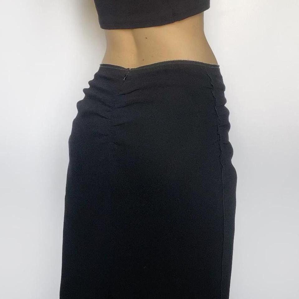 Prada × Vintage prada vintage midi skirt with draped back Size 22" - 5 Thumbnail