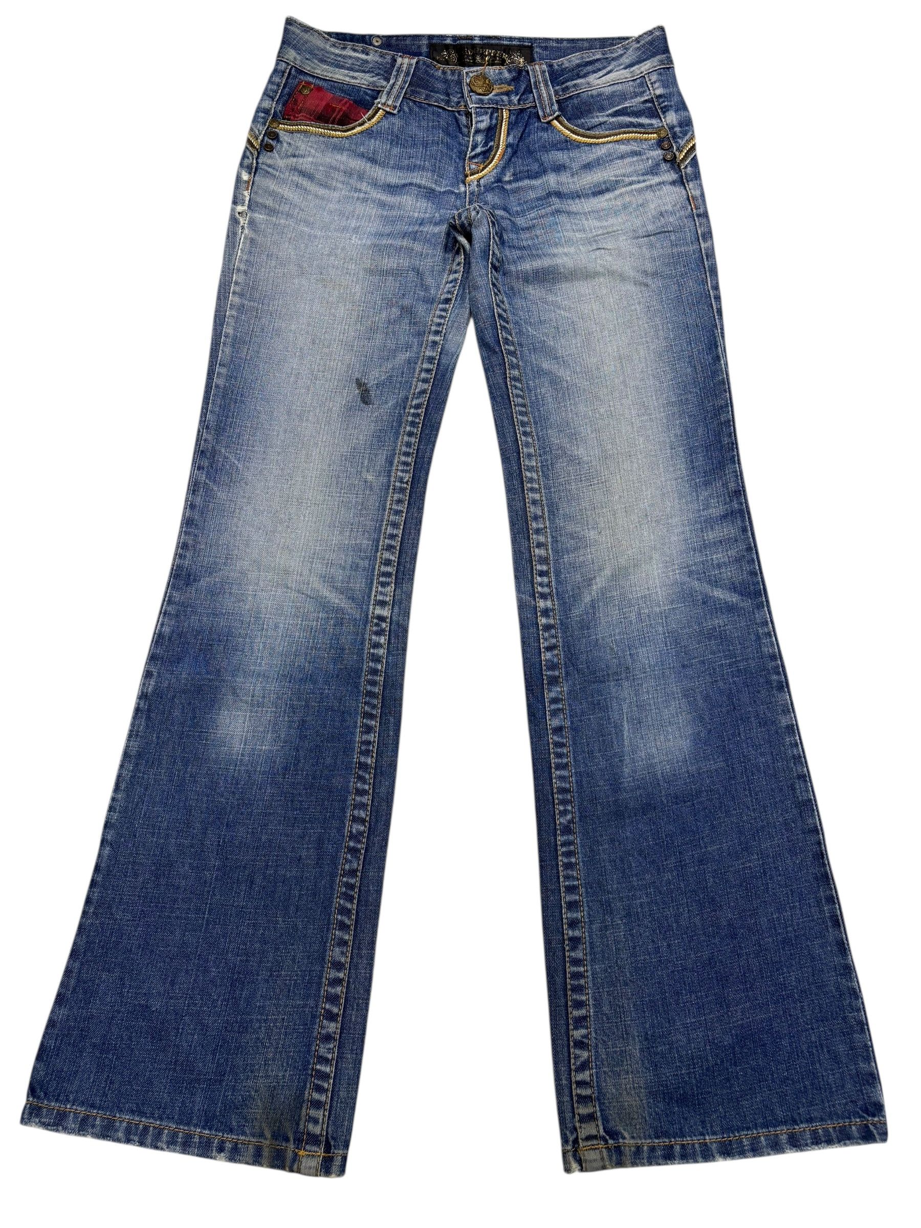 If Six Was Nine 🔥RED PEPPER FLARE JEANS DISTRESS PUNK DENIM JEANS Size US 30 / EU 46 - 9 Thumbnail