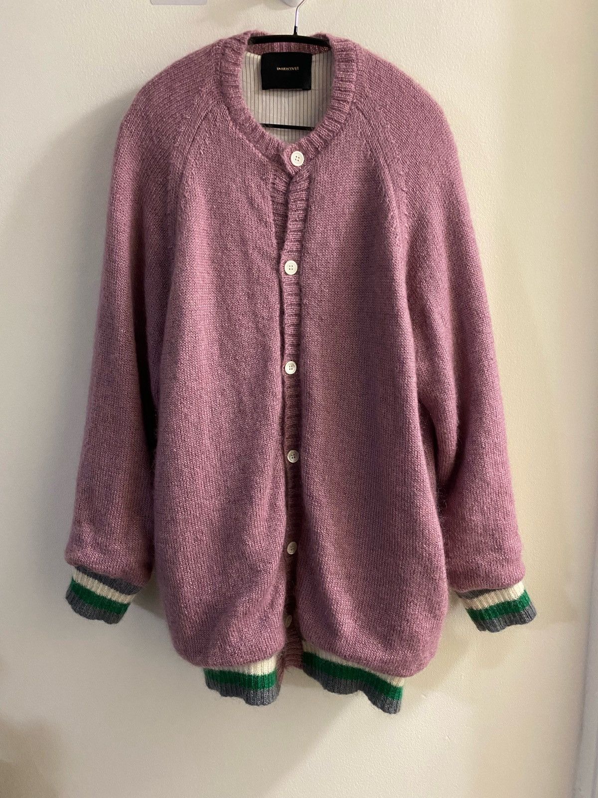 Undercover 16aw mohair silk lilac cardigan Size US M / EU 48-50 / 2 - 2 Thumbnail