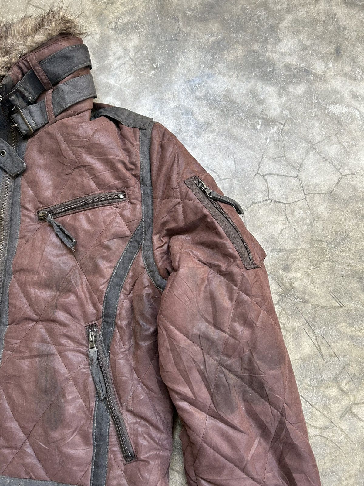 Japanese Brand Vintage Crabar Garment B3 Fur Bomber Jacket Size US L / EU 52-54 / 3 - 3 Thumbnail