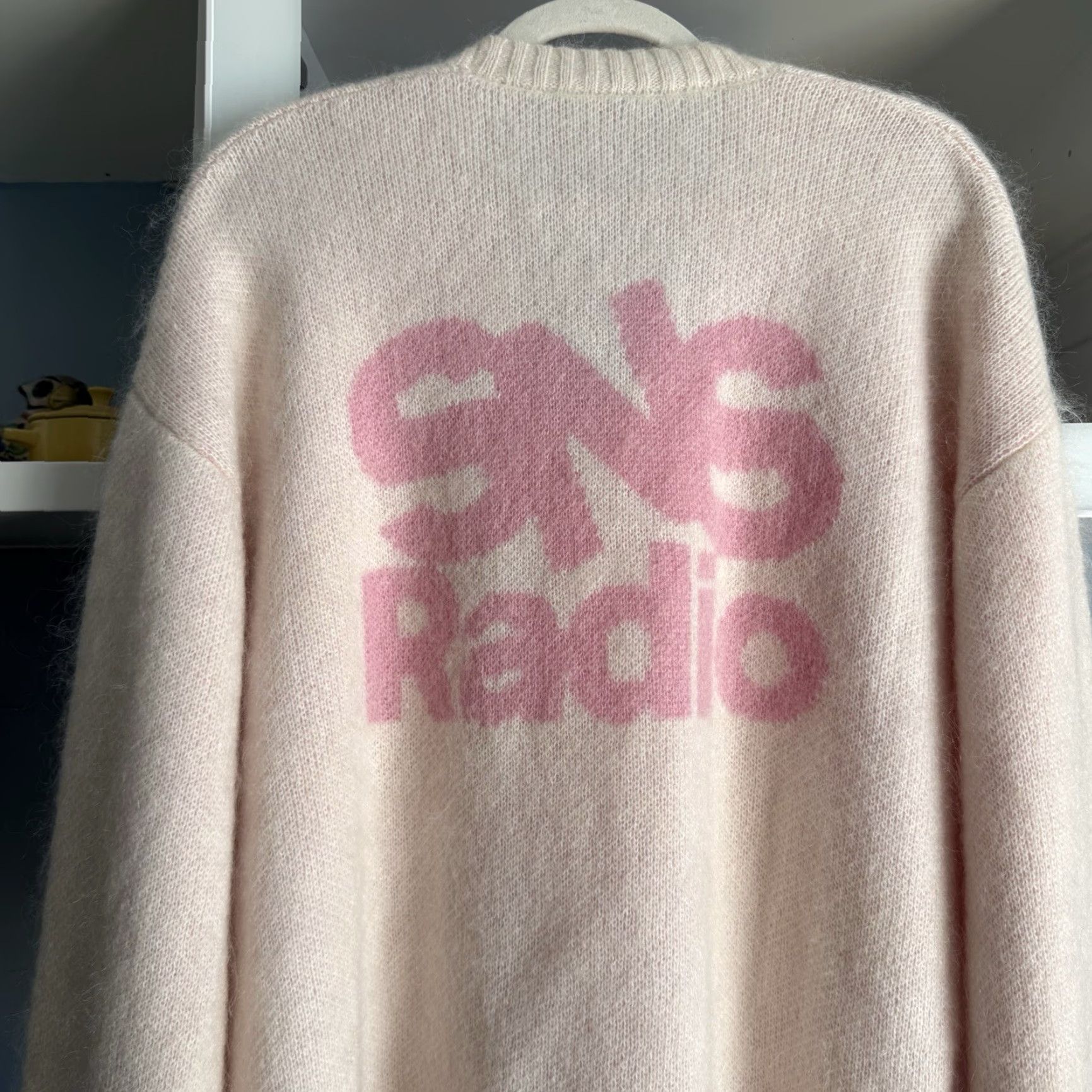 Pinko VINTAGE SNS Radio Pink Mohair Knit Cardigan Sweater XXL RARE Mens Cardigan Mohair Pink 2XL Wool Nylon Nylon Wool Size US XXL / EU 58 / 5 - 3 Thumbnail