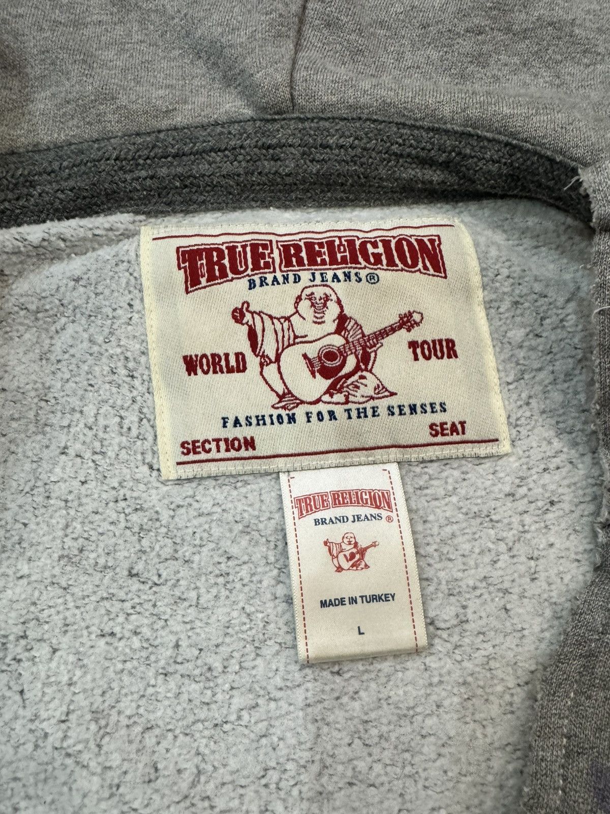 True Religion Vintage True Religion Hoodie Button up Big Logo Japan Y2K Size US L / EU 52-54 / 3 - 4 Thumbnail