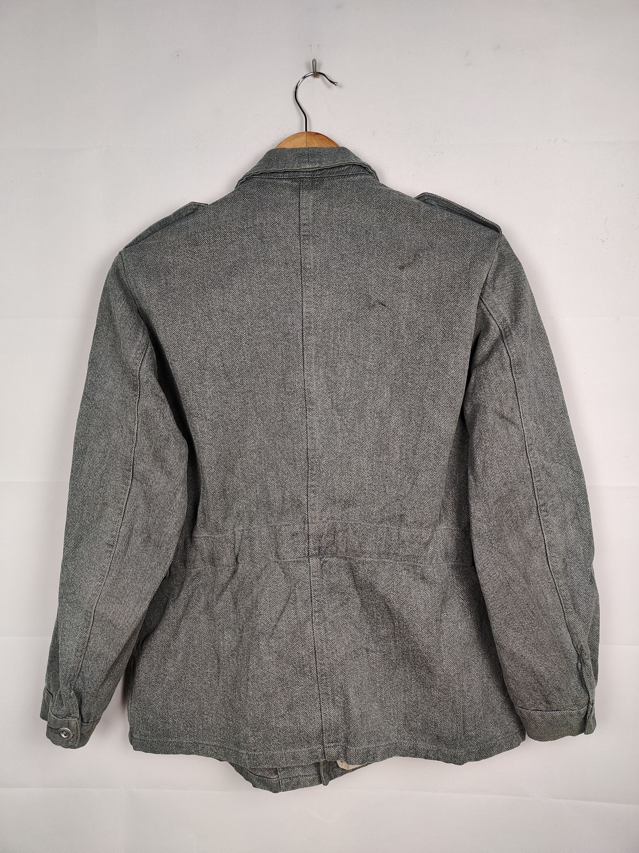 Vintage Vtg 60s swiss army military salt pepper denim chore jacket Size US M / EU 48-50 / 2 - 3 Thumbnail