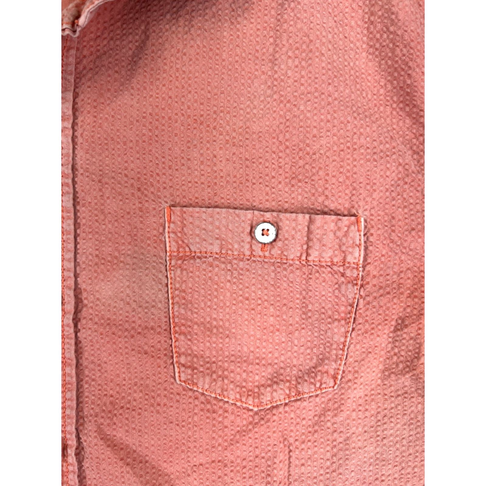 Tommy Bahama Tommy Bahama Shirt Men Large Pink Seersucker Button-Up Pocket Short Sleeve" Size US L / EU 52-54 / 3 - 6 Thumbnail