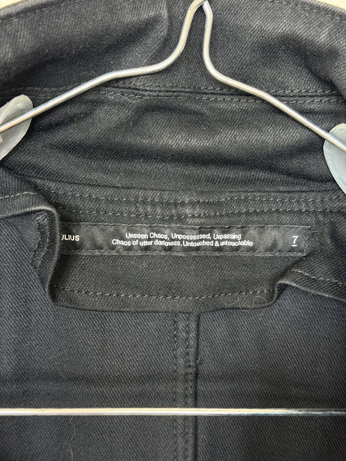 Julius Waxed Distressed Denim Jacket 817BLM2