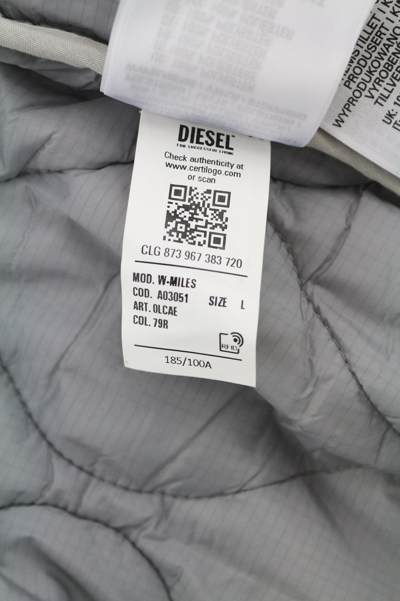 Diesel W-MILES L Brown Removable Lining Hooded Jacket 40044 Size US L / EU 52-54 / 3 - 16 Thumbnail