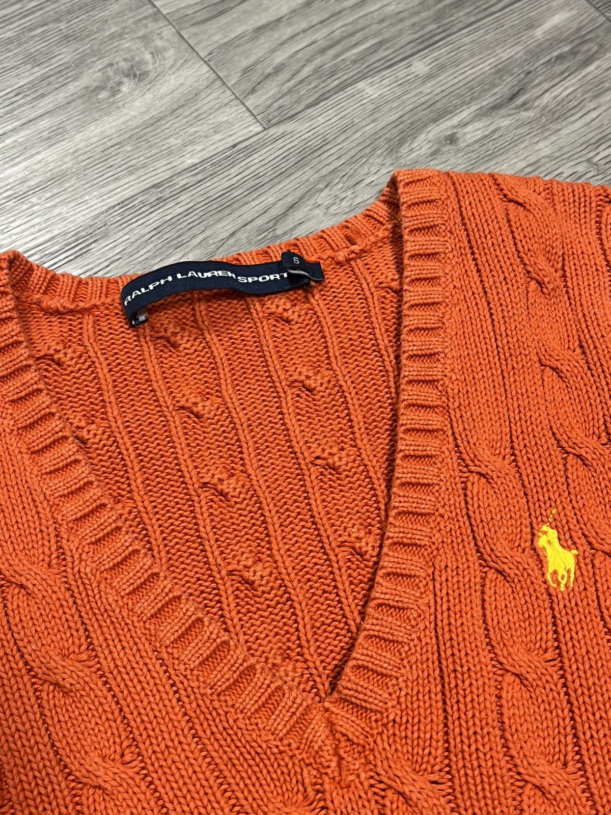 Vintage Retro Ralph Lauren Cable Knit Jumper Retro Jumper Designer Size S / US 4 / IT 40 - 3 Thumbnail