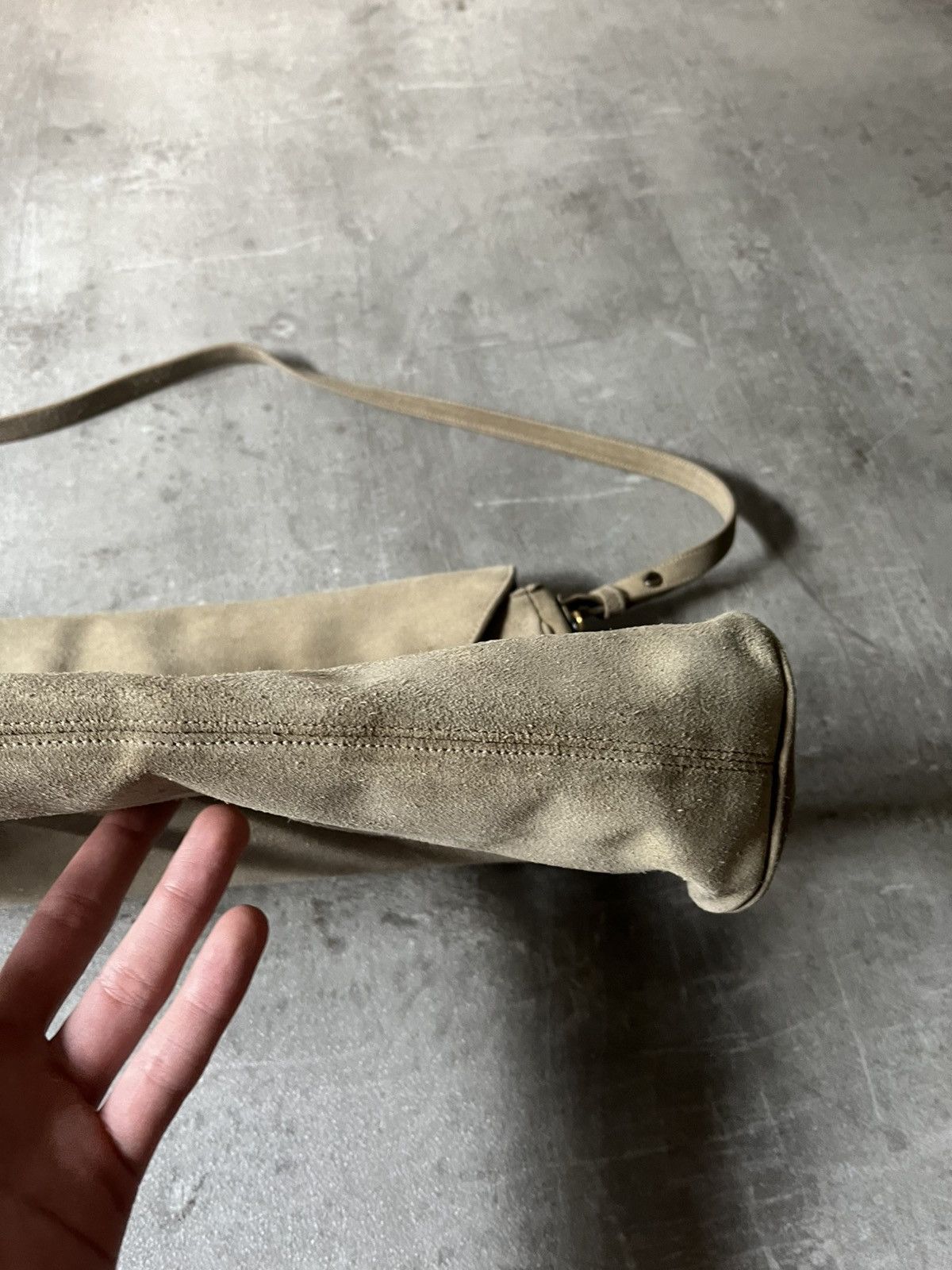 Jil Sander Vintage Jil Sander suede shoulder bag khaki green Size ONE SIZE - 7 Thumbnail
