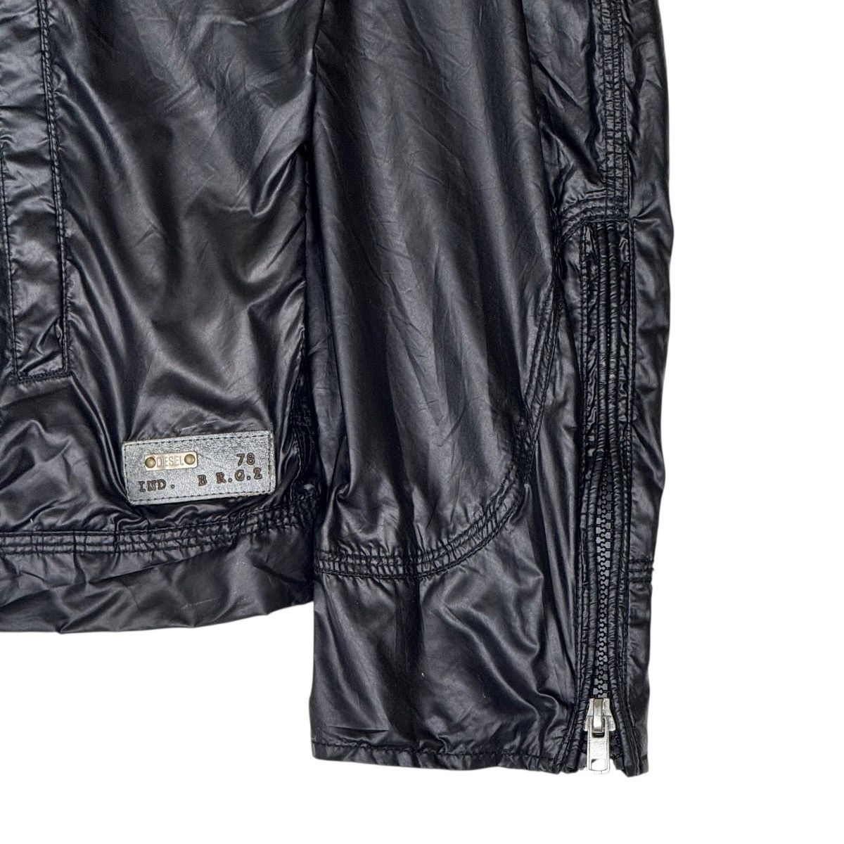 Diesel Diesel Leather Nylon Jacket DMB-W: RR55 Size US M / EU 48-50 / 2 - 5 Thumbnail