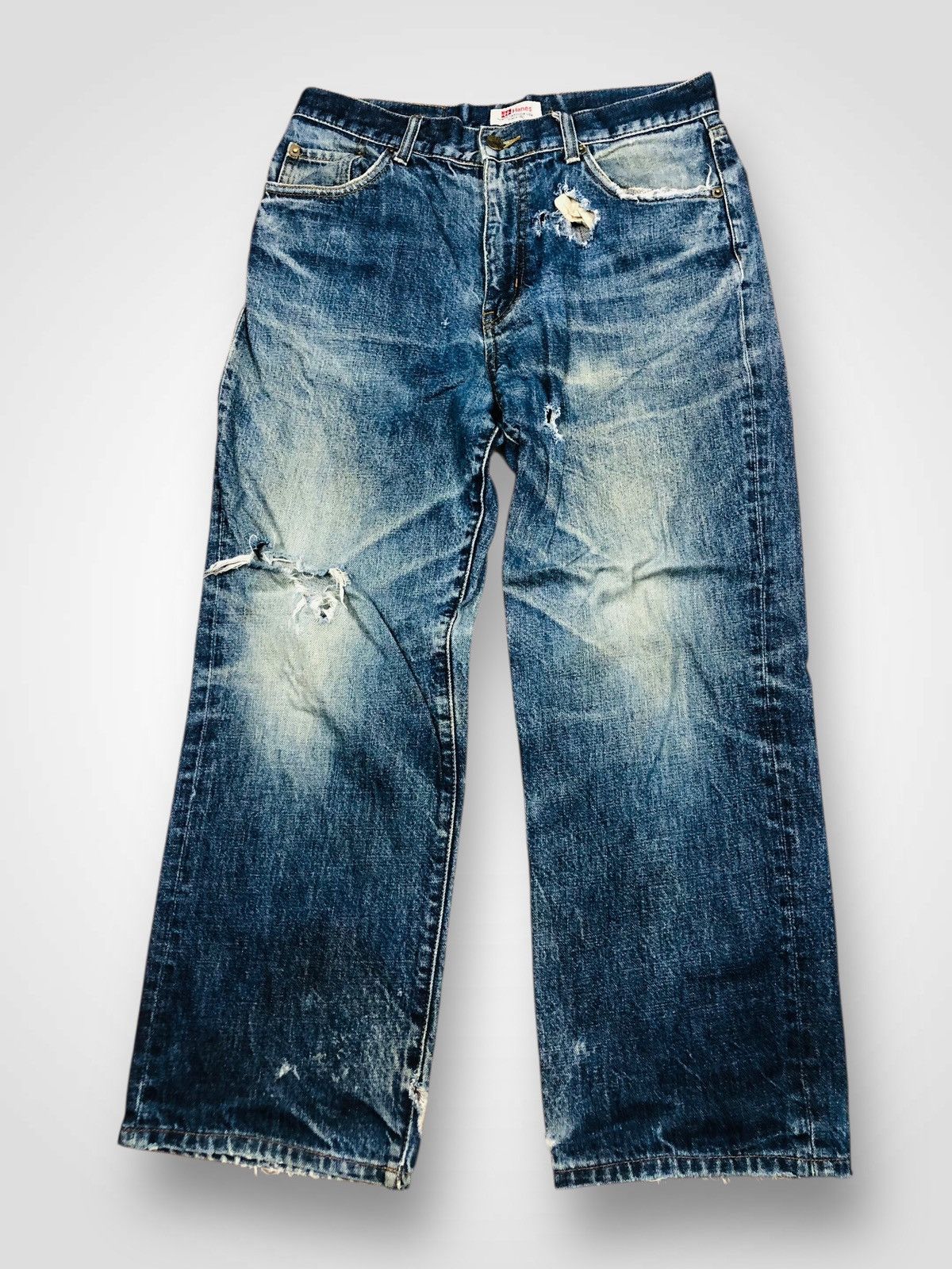 Hanes Hanes Distress Jeans (36) Size US 30 / EU 46 - 1 Thumbnail