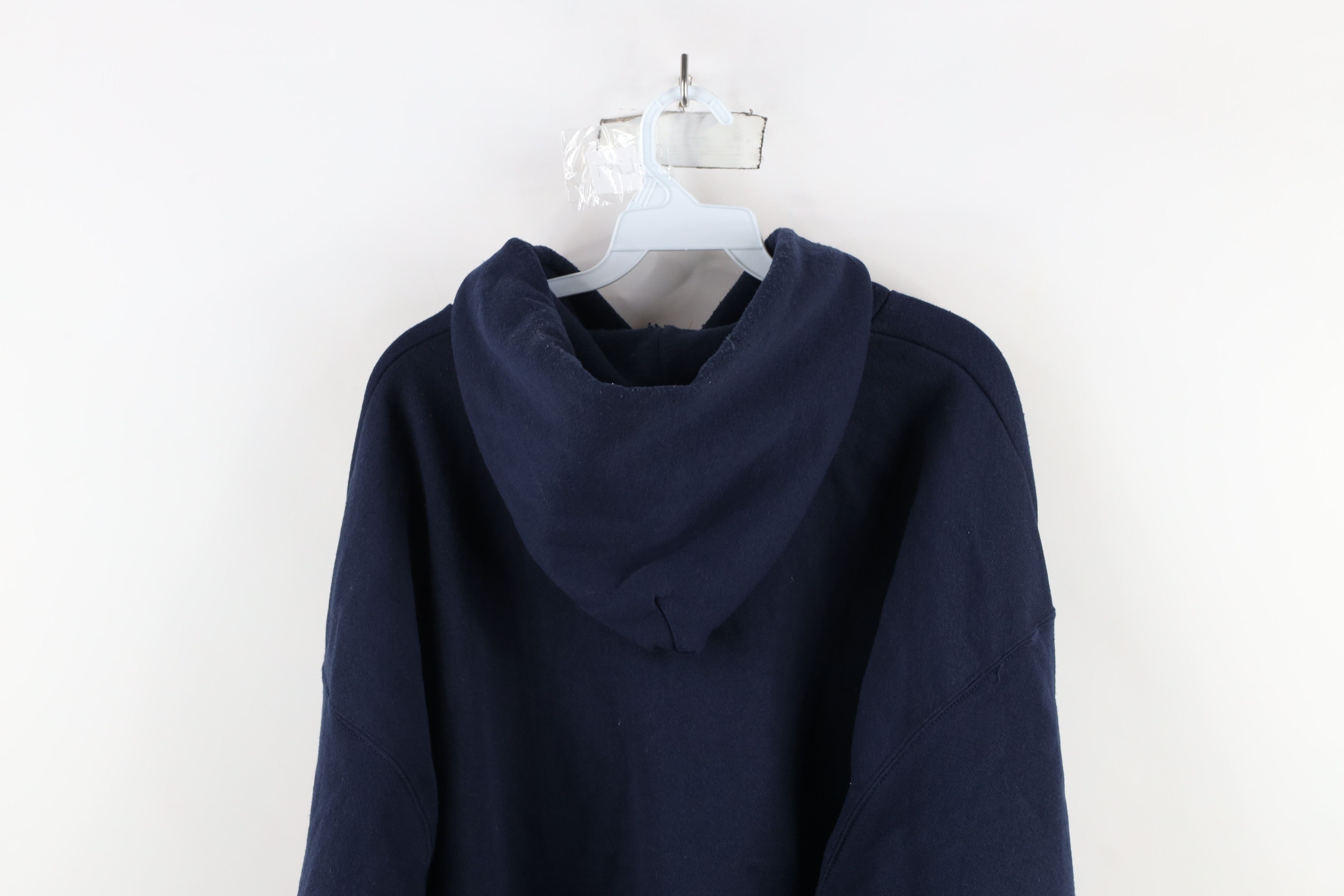 Vintage Vintage 90s Roadway Express Hoodie Sweatshirt Navy Blue USA Size US XXL / EU 58 / 5 - 12 Thumbnail