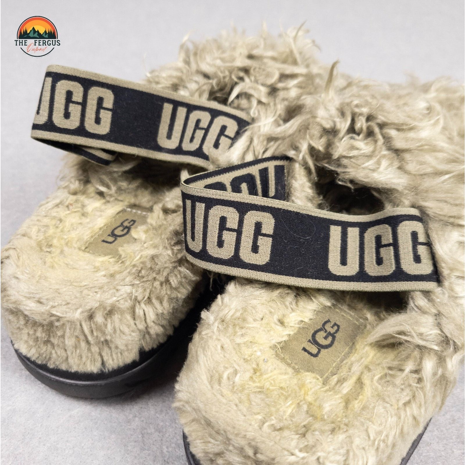 Ugg UGG Fluff Sugar Slingback Sandals Burnt Olive Women's 6 Size US 6 / IT 36 - 9 Thumbnail