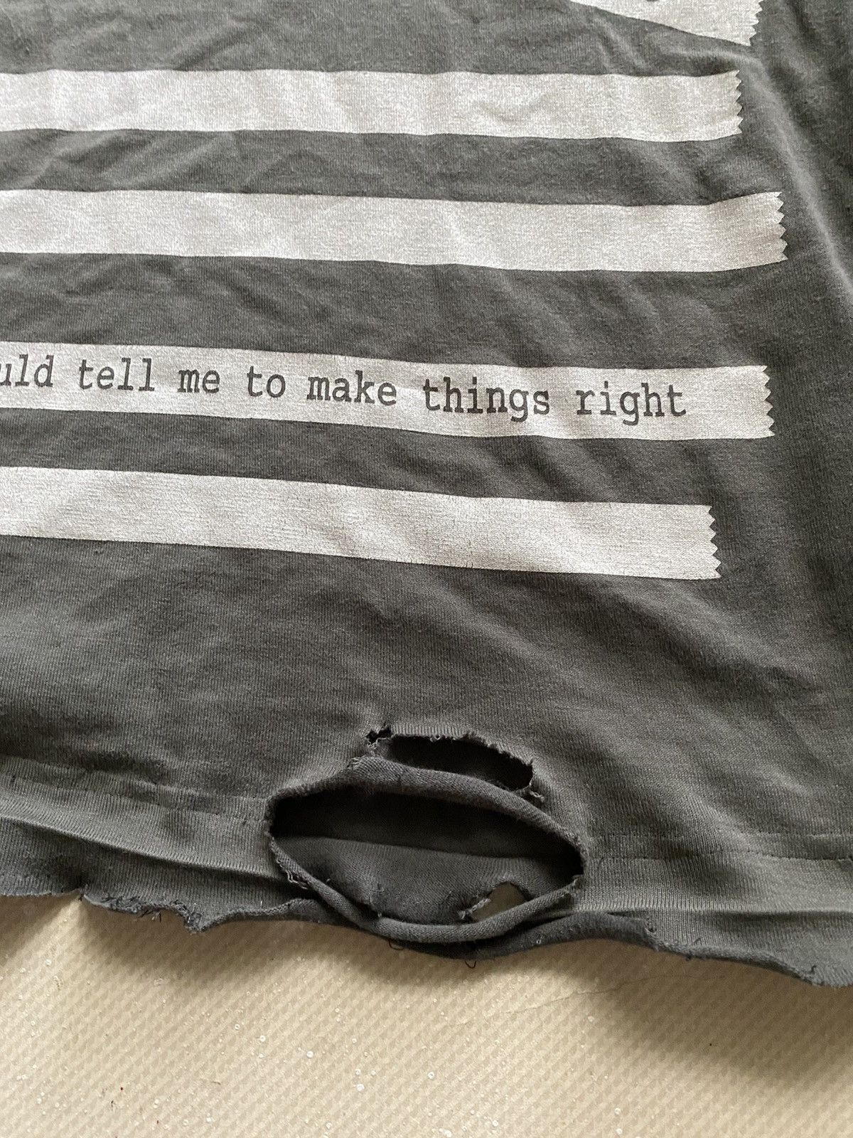 Japanese Brand Takeo Kikuchi poem distressed trashed tank top Size US L / EU 52-54 / 3 - 12 Thumbnail