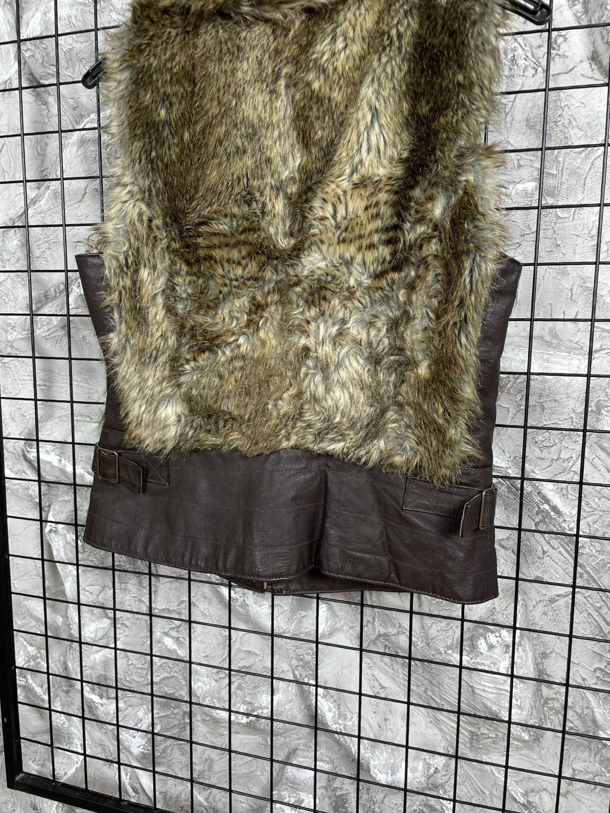 KMRii Vintage Fur Leather Y2K Vest Rick Owens LGB Japanese Style Size US S / EU 44-46 / 1 - 5 Thumbnail
