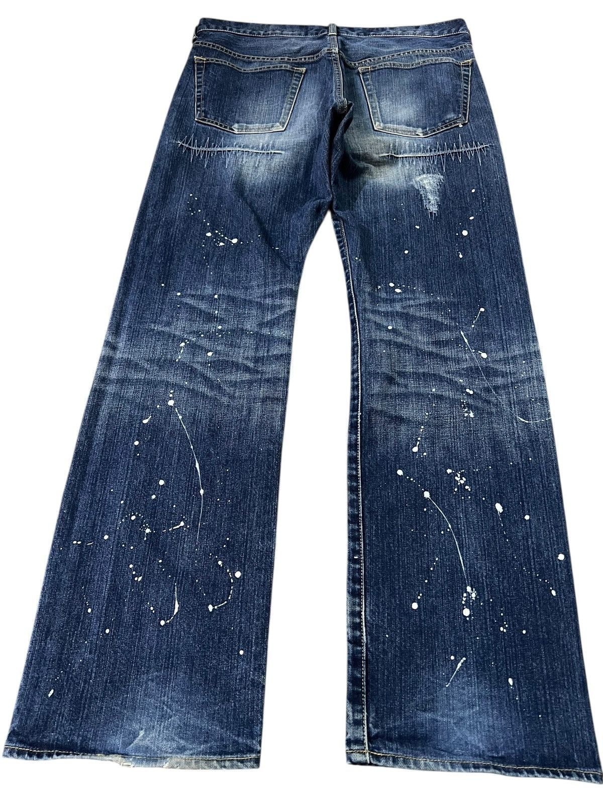 Japanese Brand Takeo Kikuchi Painted Pactwork Jean Japan Size US 33 - 3 Thumbnail