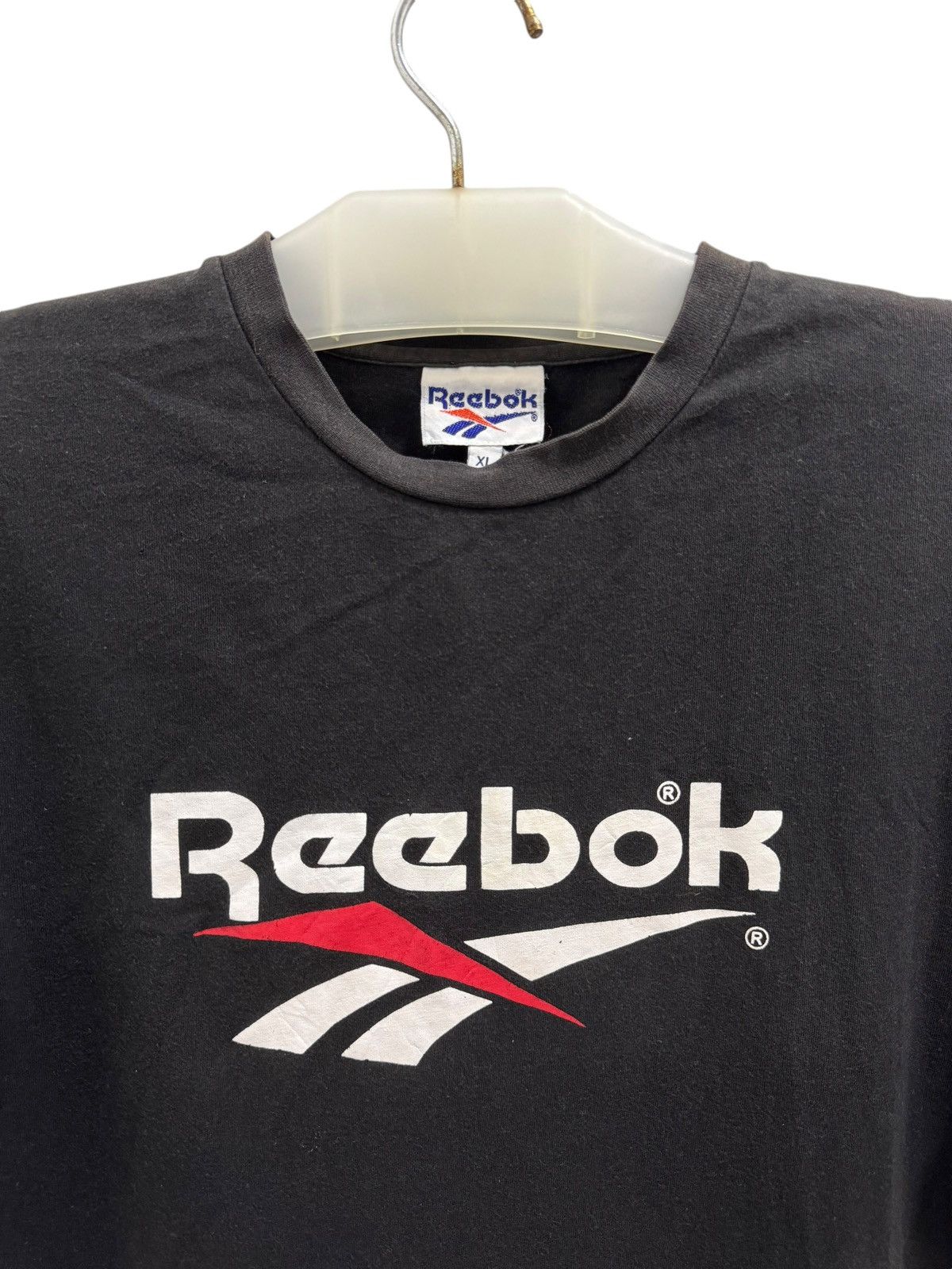 Reebok × Vintage VINTAGE REEBOK Y2K BIG LOGO BLACK TEE Size US XL / EU 56 / 4 - 2 Thumbnail