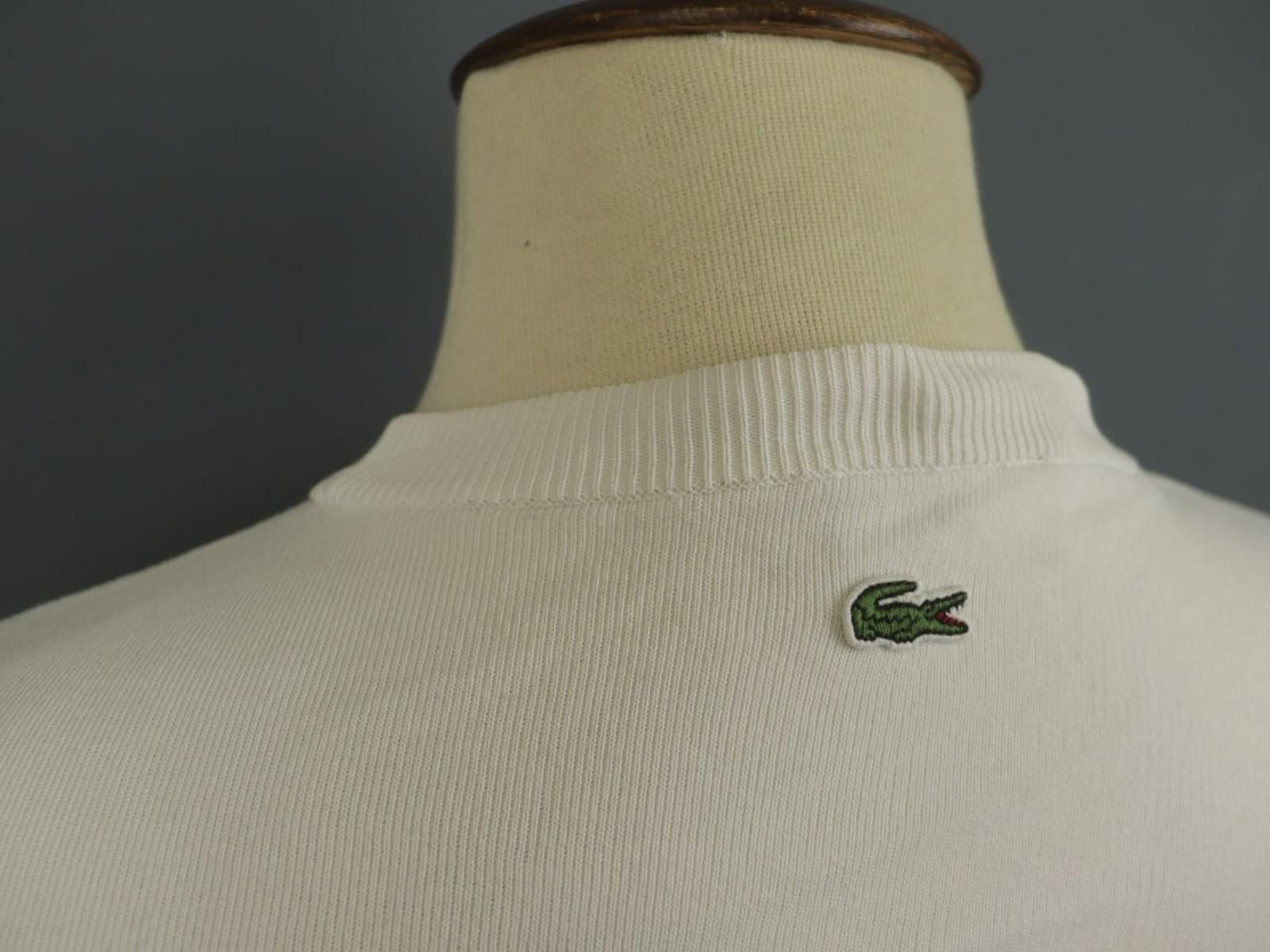 Lacoste Lacoste White Graphic Logo Pullover Sweatshirt Size 44 Size M / US 6-8 / IT 42-44 - 4 Thumbnail