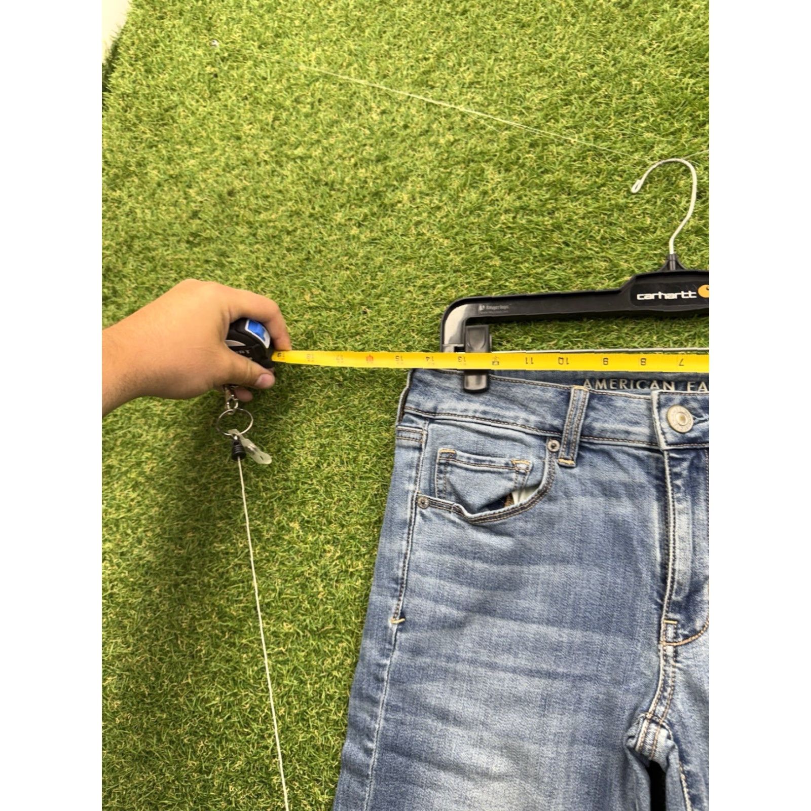 American Eagle Outfitters VINTAGE American Eagle Outfitters Women’s Skinny Kick Jeans Size 6 High Rise Denim Blue Casual 90s Size 28" / US 6 / IT 42 - 3 Thumbnail