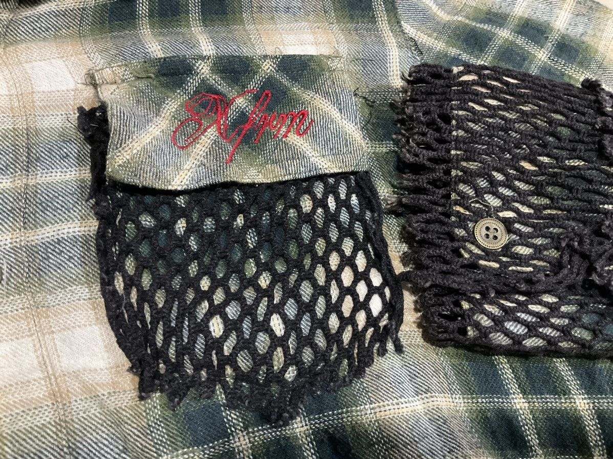Hysteric Glamour × If Six Was Nine × Japanese Brand 🔥Sick Y2K Xfrm Flannel Mesh Shirt Tribal Glitter Size US S / EU 44-46 / 1 - 4 Thumbnail