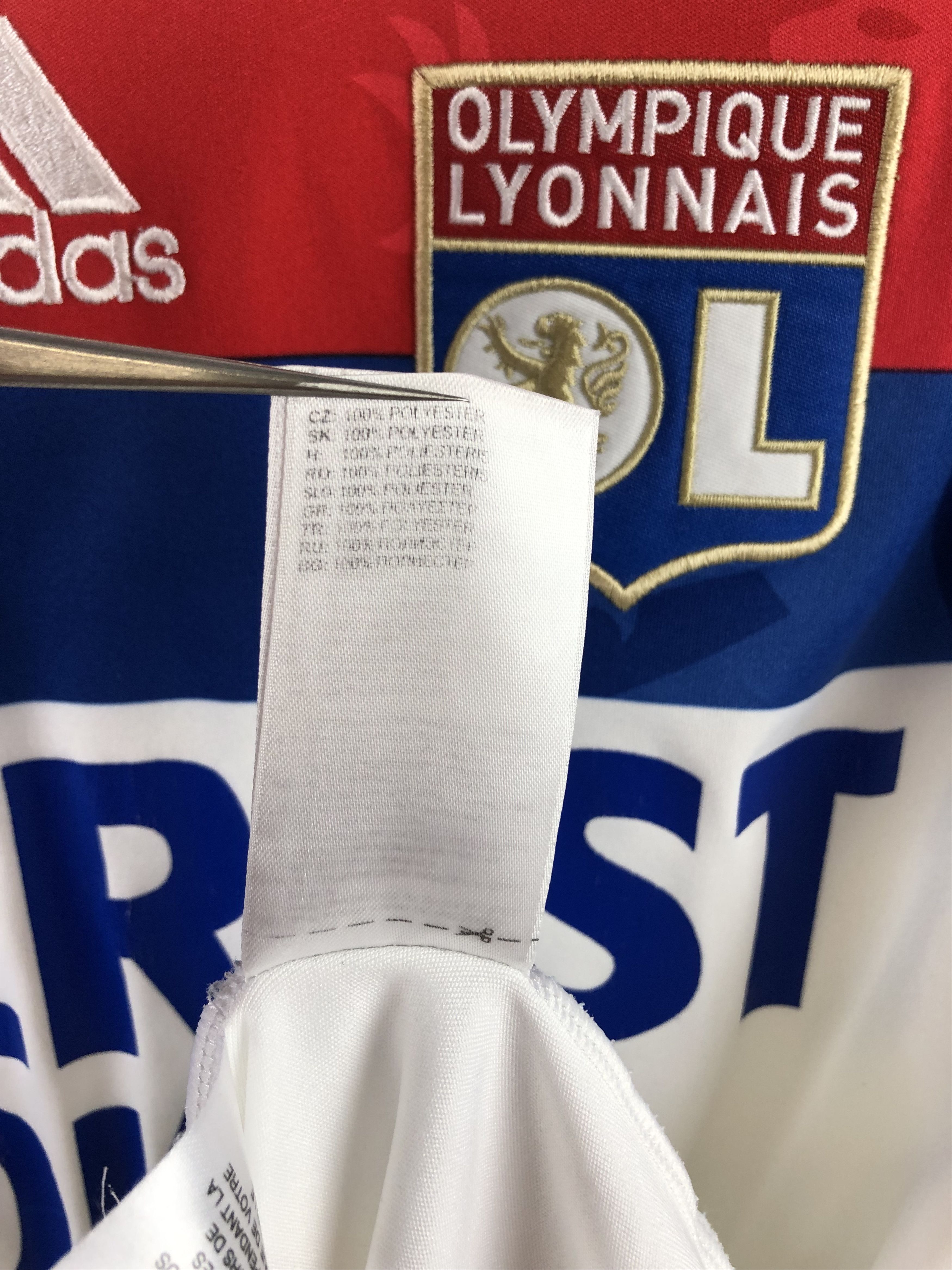 Adidas Olympique Lyonnais shirt 2011 Soccer Jersey Long Sleeve Size US S / EU 44-46 / 1 - 15 Thumbnail