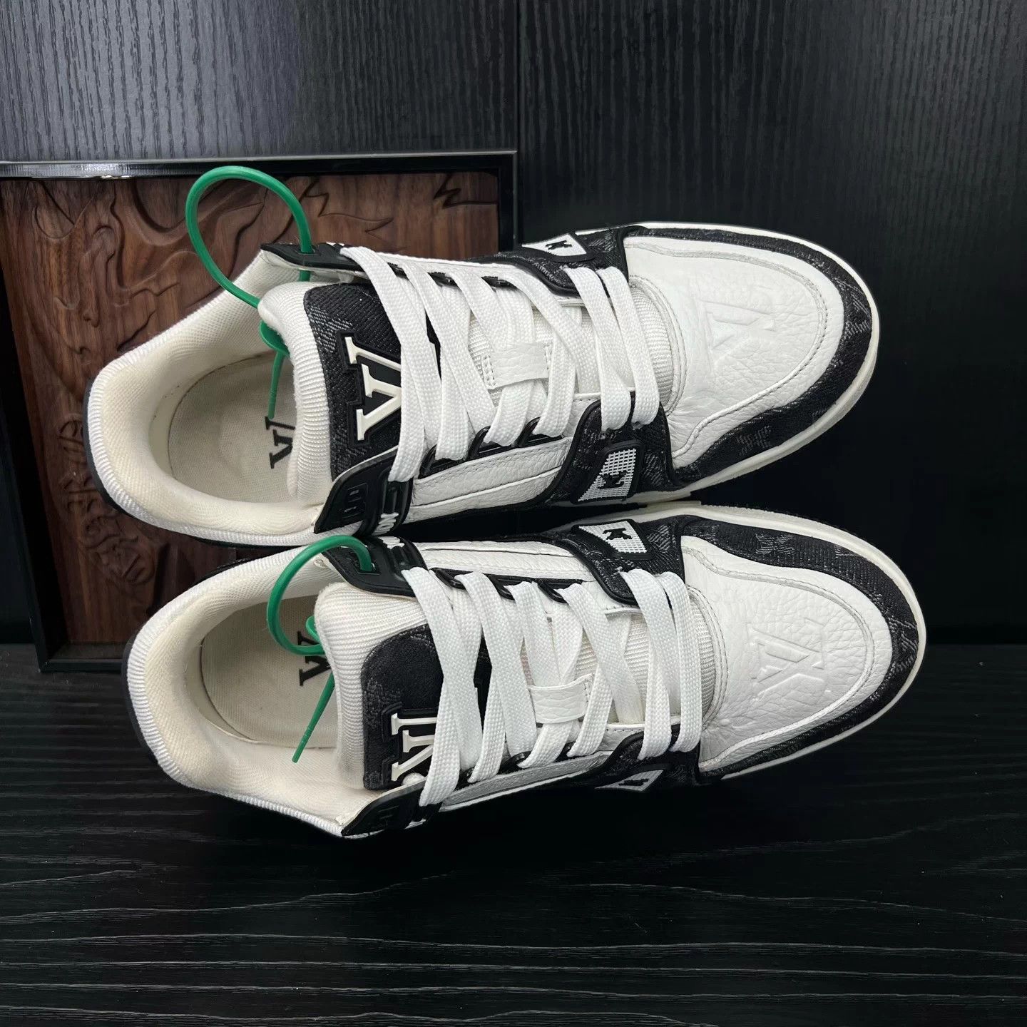 Louis Vuitton LV Trainer Black White Denim 37 New Size US 6.5 / IT 36.5 - 8 Thumbnail