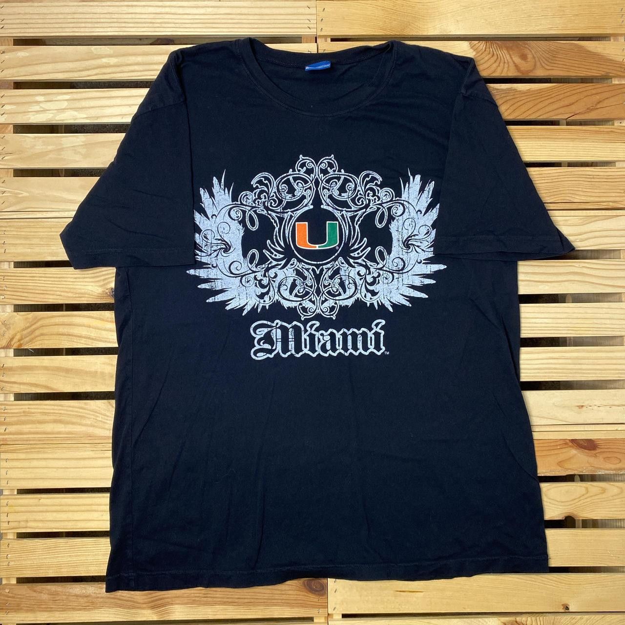 Champs Sport Vintage University of Miami Black Y2K College Tee Size 2XL Size US XXL / EU 58 / 5 - 1 Thumbnail