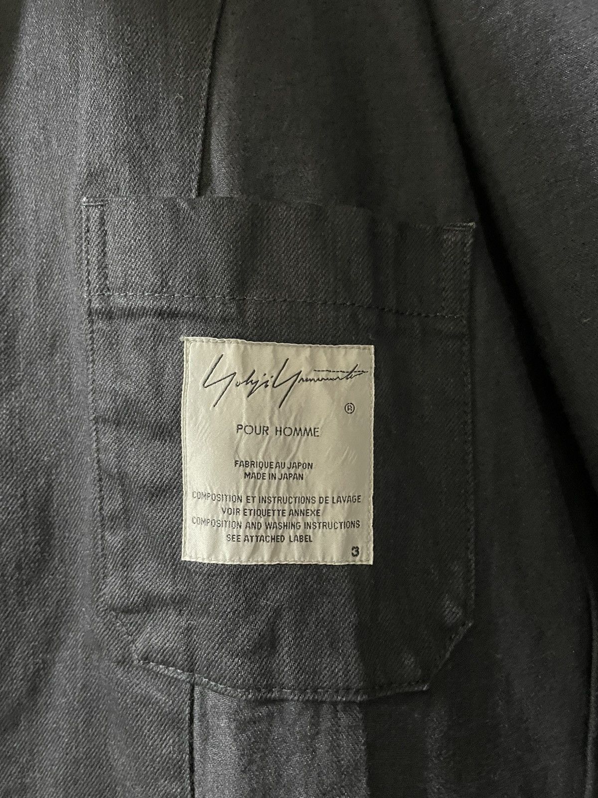 Yohji Yamamoto Yohji Yamamoto Pour Homme 2020SS Black Denim Hooded Jacket Size US L / EU 52-54 / 3 - 6 Thumbnail