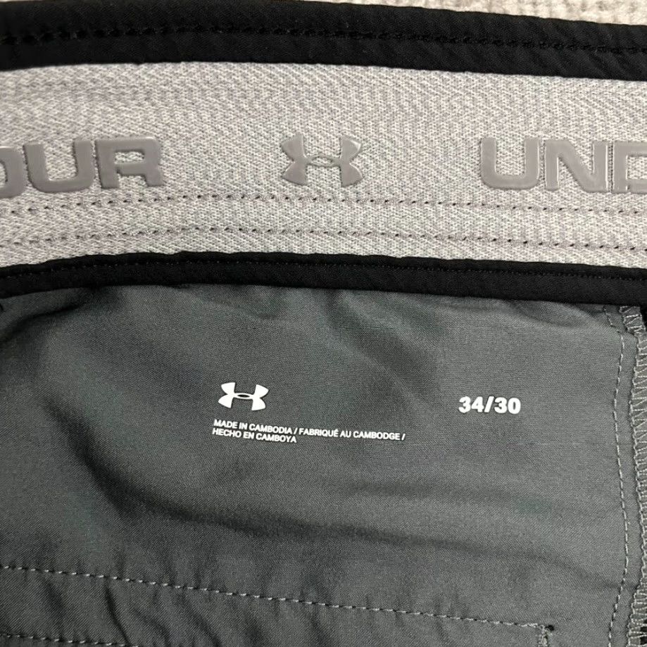 Under Armour UNDER ARMOUR Pants Mens 34x30 Black Straight Match Play Performance Golf Chino Size US 34 / EU 50 - 3 Thumbnail