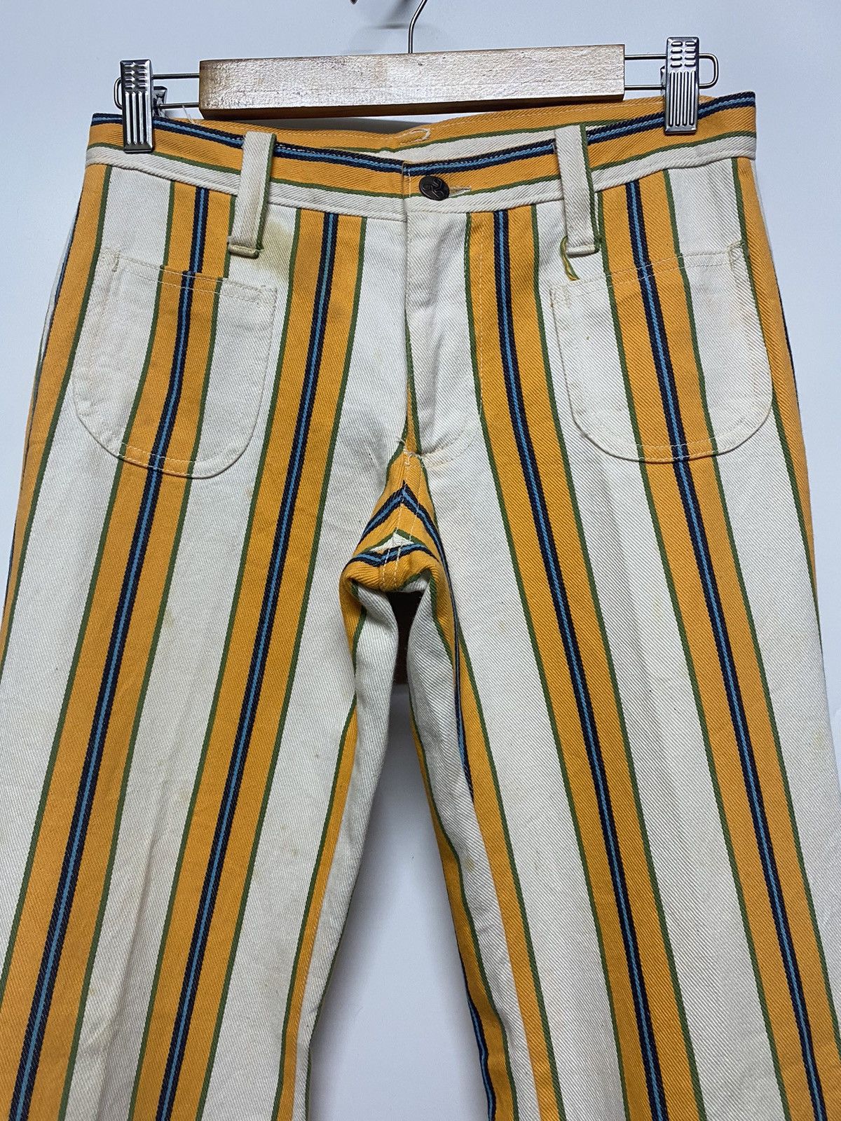 Japanese Brand × Vintage Vintage GAYTOGS Flare Leg Stripes Kicky Craze in Gay Size US 28 / EU 44 - 9 Thumbnail