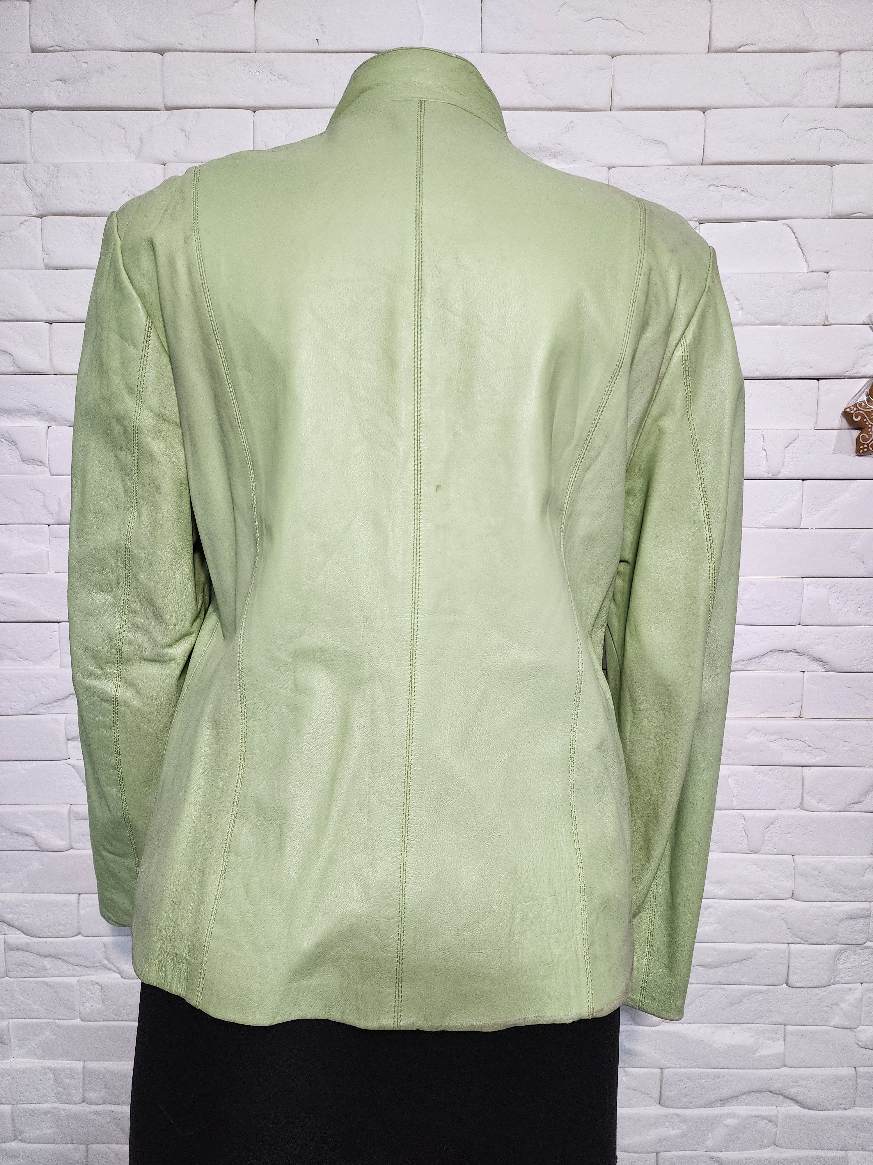 Genuine Leather Green Genuine Leather Jacket: Women's Style Size L / US 10 / IT 46 - 5 Thumbnail