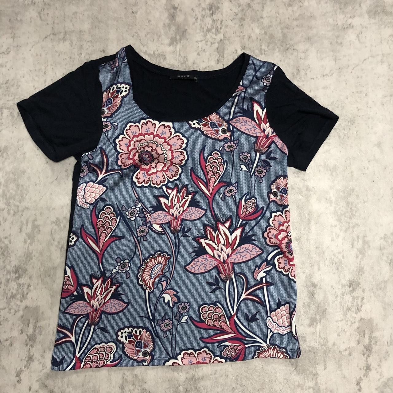 Other Multi-coloured floral print crop top with black sleeves Size XS / US 0-2 / IT 36-38 - 1 Thumbnail