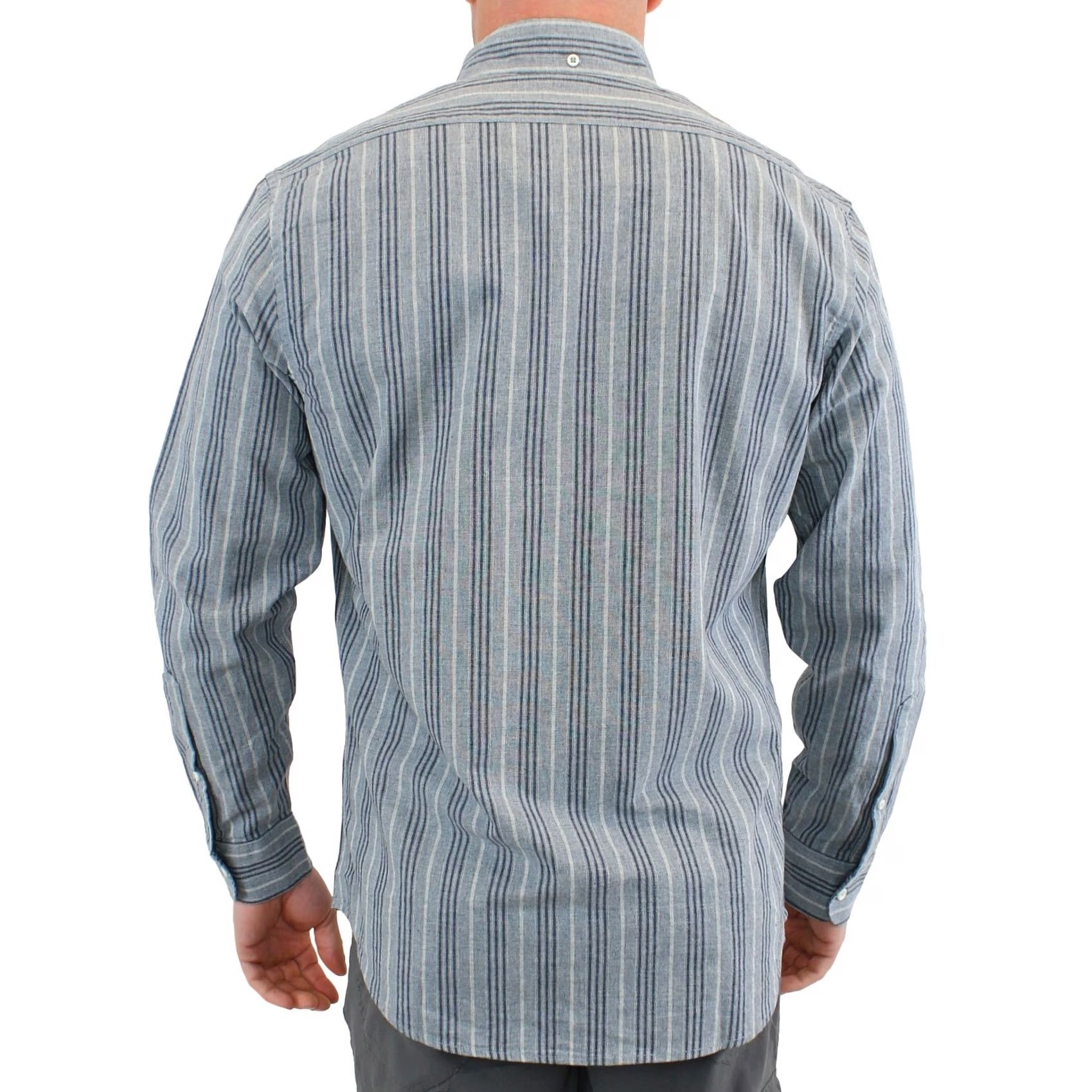 Taylor Stitch Taylor Stitch The Jack Shirt Mens S Sky Blue Chambray Stripe Button-Up Long Sleeve Shirt Size US S / EU 44-46 / 1 - 2 Thumbnail