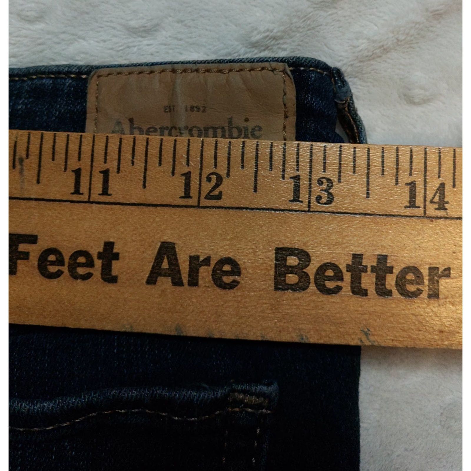 Abercrombie & Fitch Abercrombie & Fitch Jeans Medium Wash Distressed Skinny High Rise 26 X 29 Womens Vintage 90s Love Preppy Blue Cotton Elastane Regular Rise Jeans Women Size 26" / US 2 / IT 38 - 8 Thumbnail