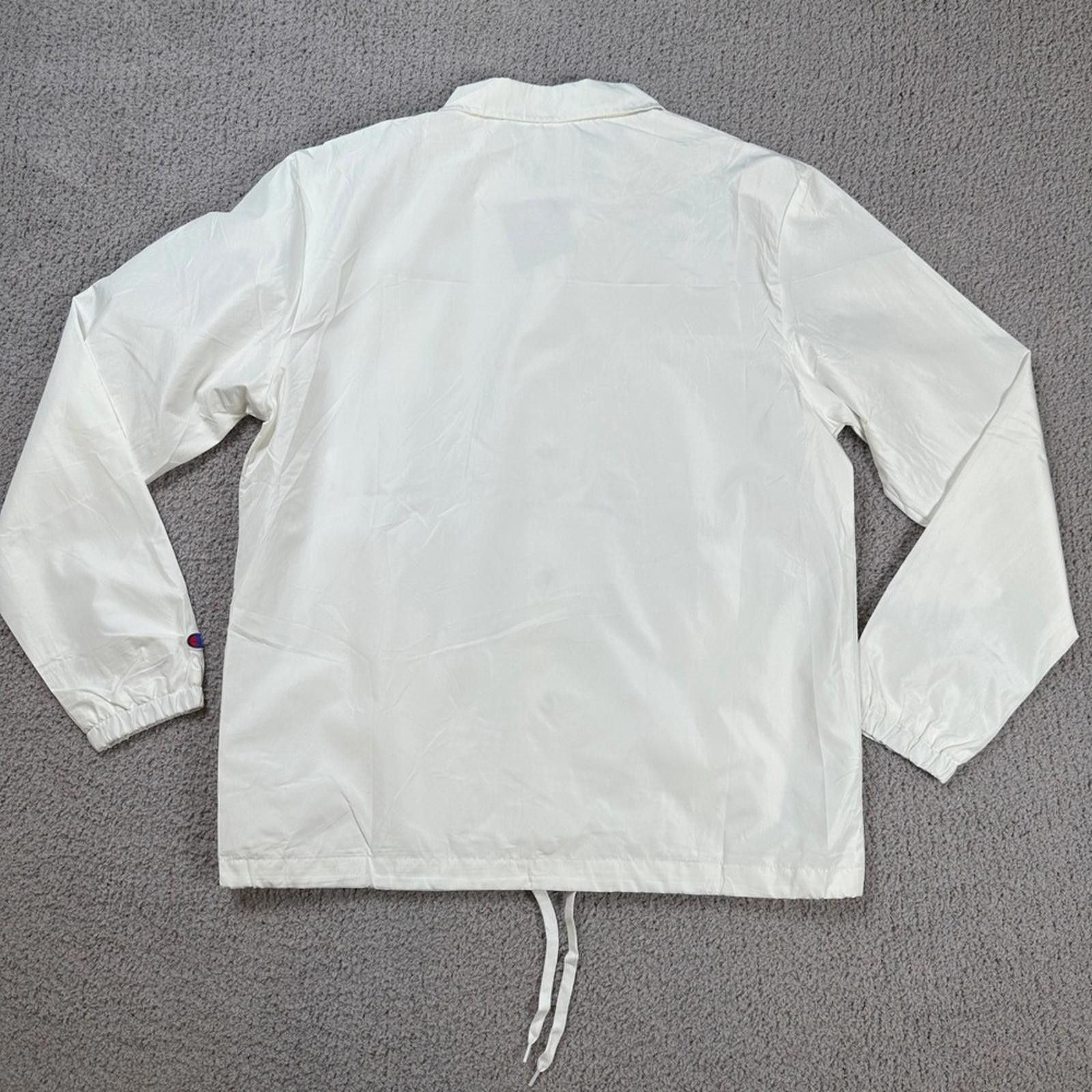 Champion Champion Kansas Jayhawks White Coaches Jacket Snap Button Size US M / EU 48-50 / 2 - 3 Thumbnail