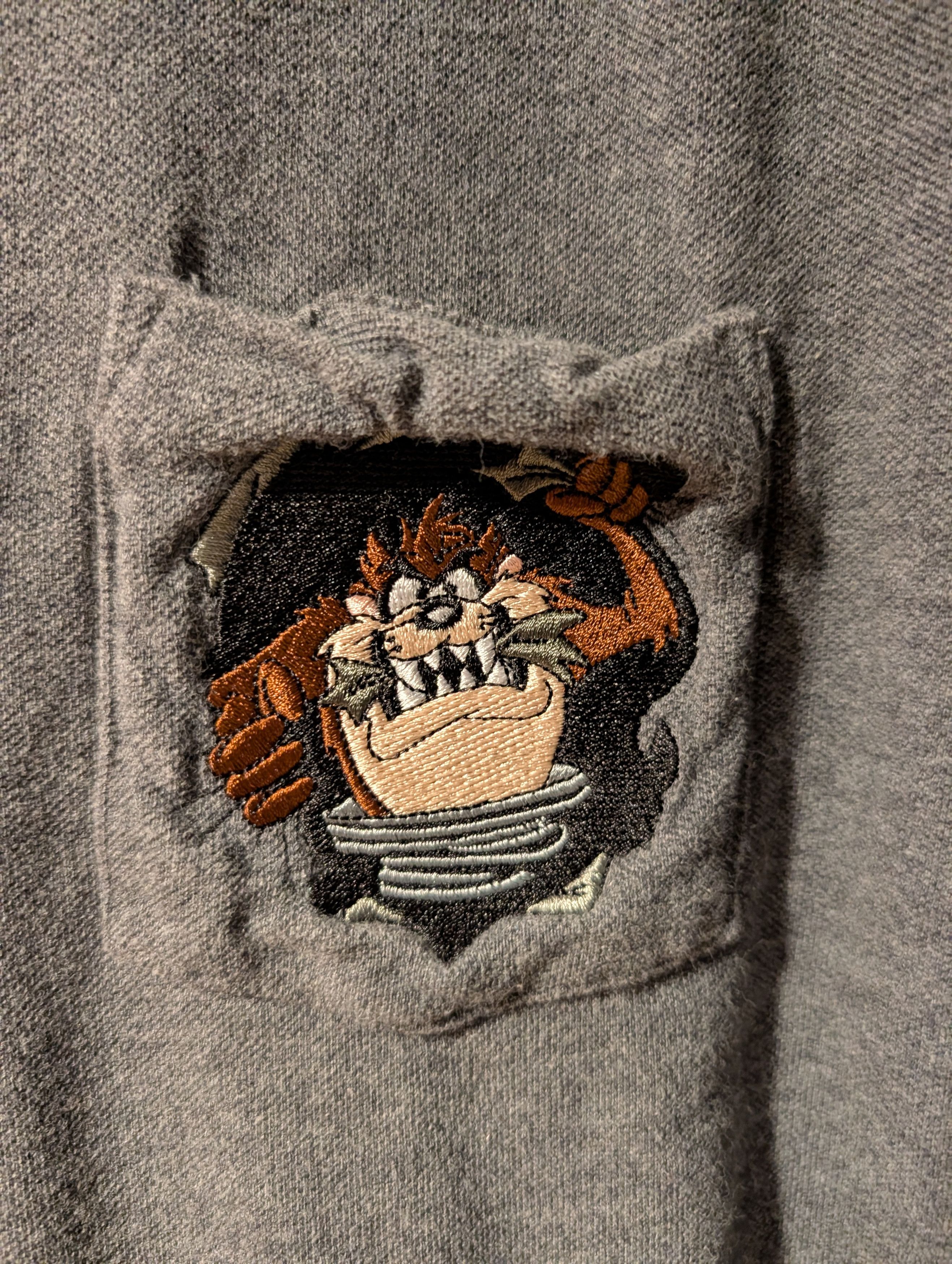 Warner Bros Vintage 90s Looney Tunes Taz Mania Rip Pocket T-Shirt Size US XXL / EU 58 / 5 - 2 Thumbnail