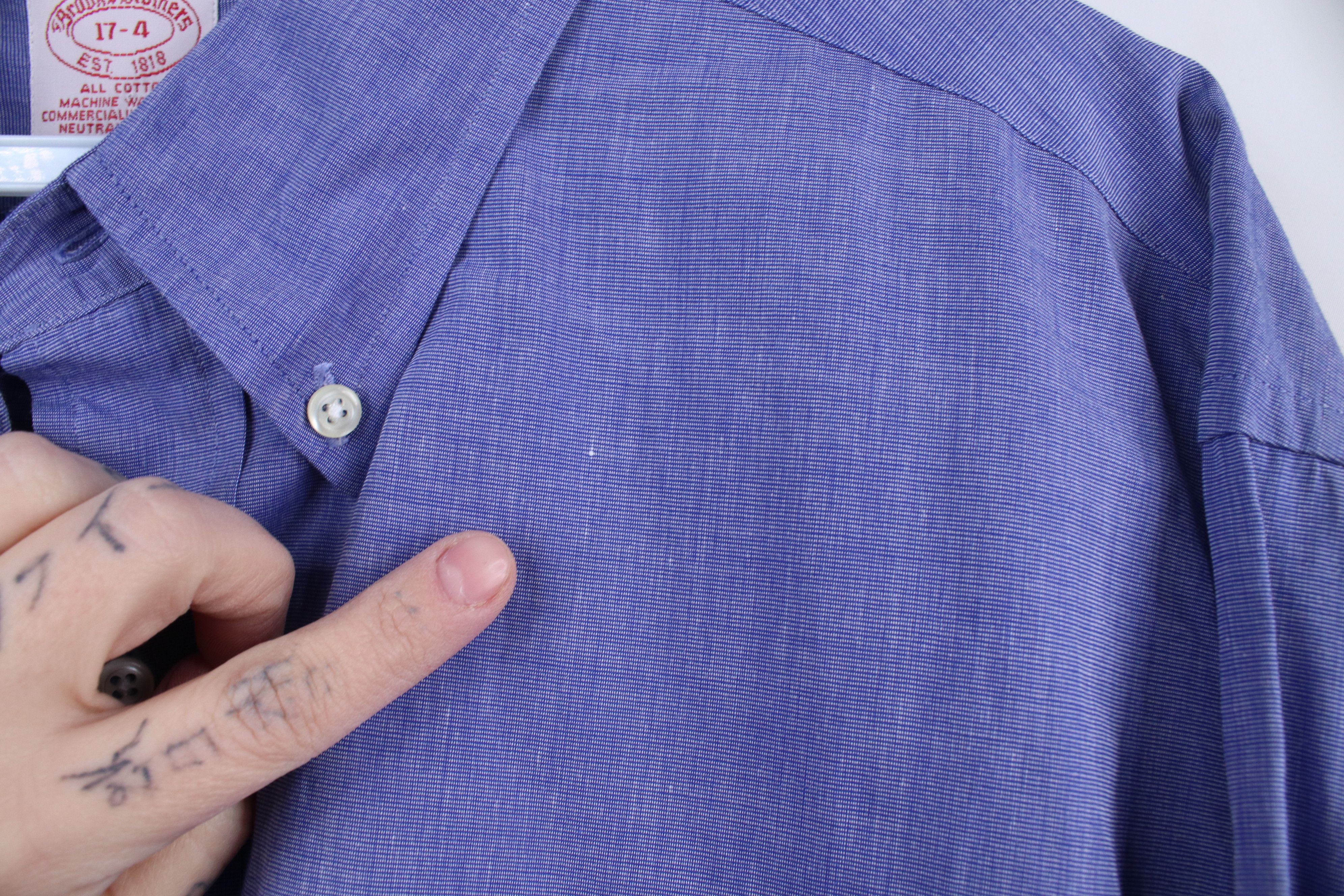Brooks Brothers × Vintage Vintage 90s Brooks Brothers Cotton Button Down Shirt OCBD Size US M / EU 48-50 / 2 - 8 Thumbnail