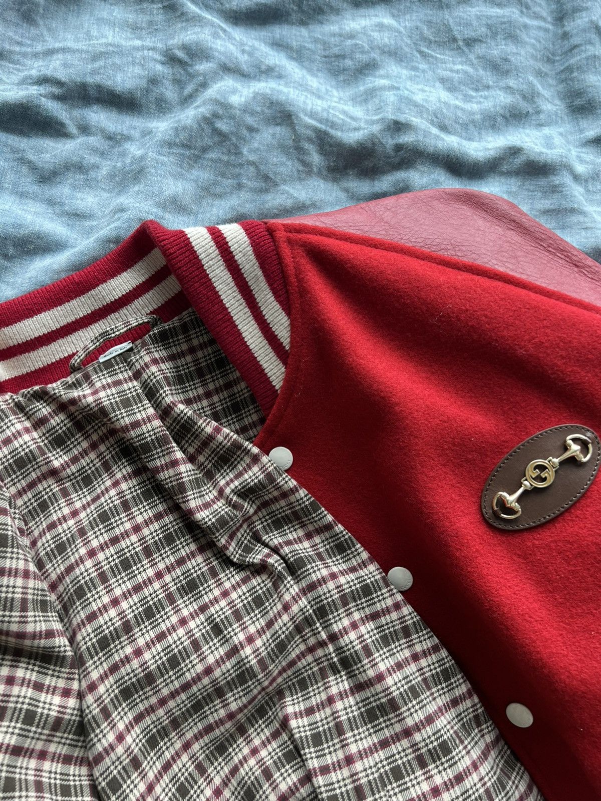 Gucci 3850USD Horsebit Varsity Letterman 20fw Alessandro Michele Size US L / EU 52-54 / 3 - 6 Thumbnail