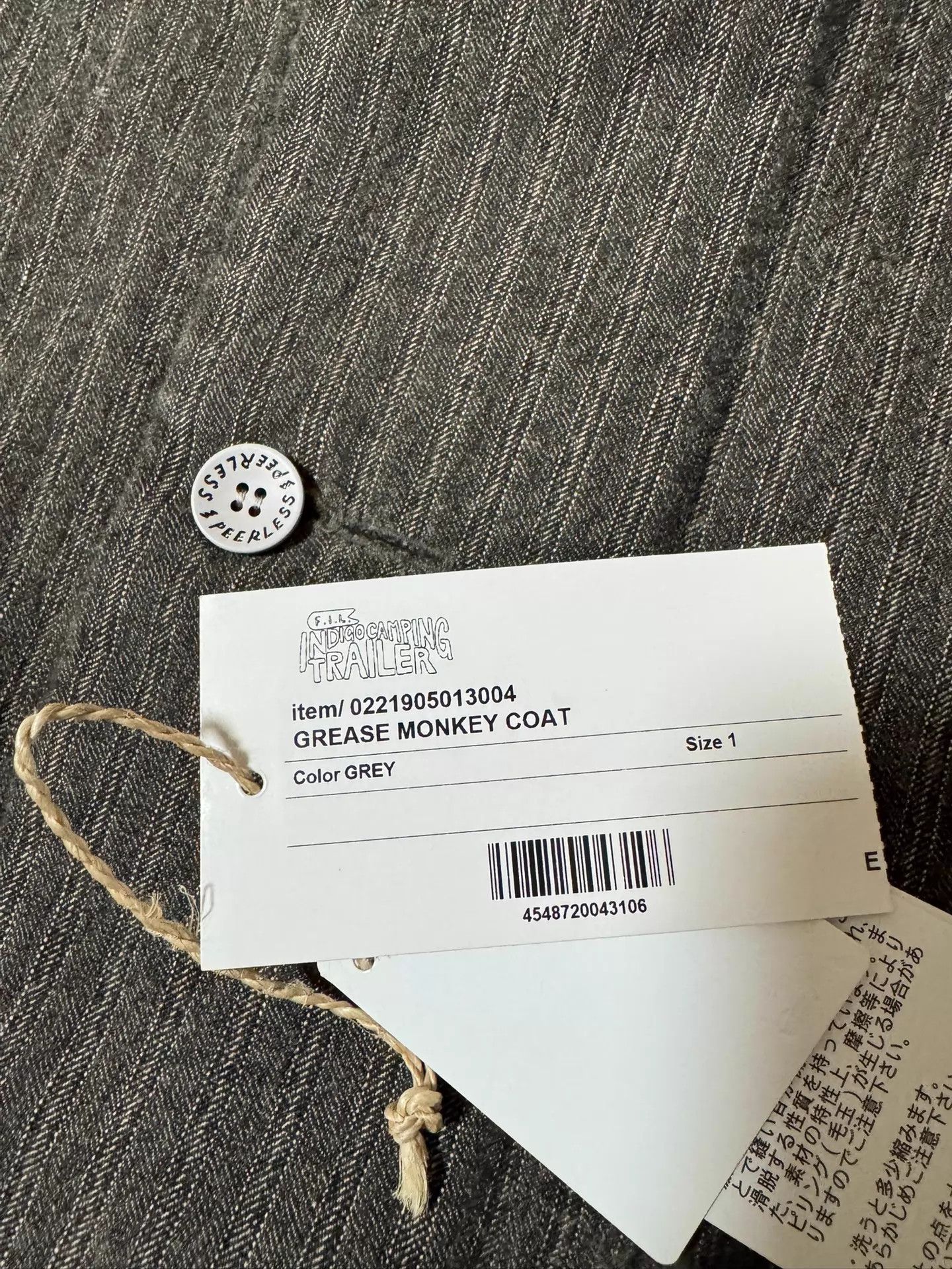Visvim visvim 21ss grease monkey crash coat gray stripe S Size US S / EU 44-46 / 1 - 9 Thumbnail