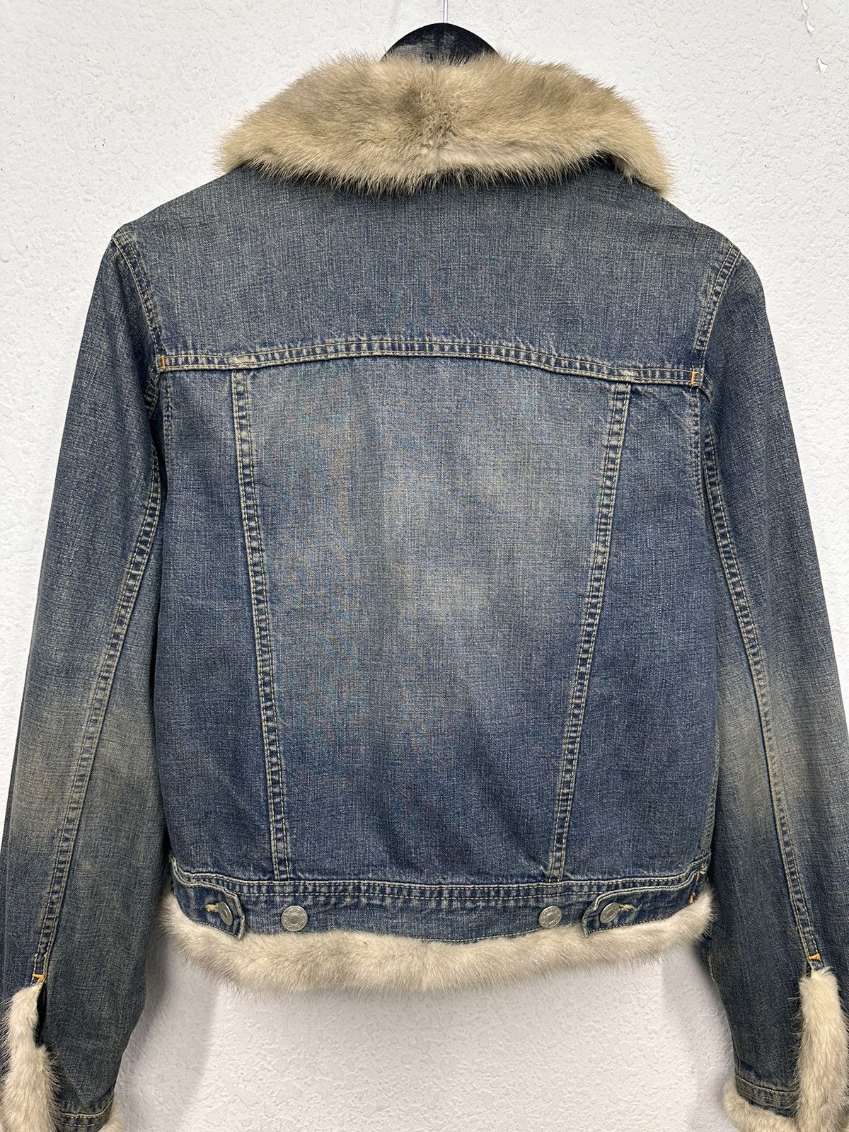 If Six Was Nine Ifsixwasnine Leather Denim Jacket Y2K Japan Hoodie Fur Goa Size M / US 6-8 / IT 42-44 - 7 Thumbnail